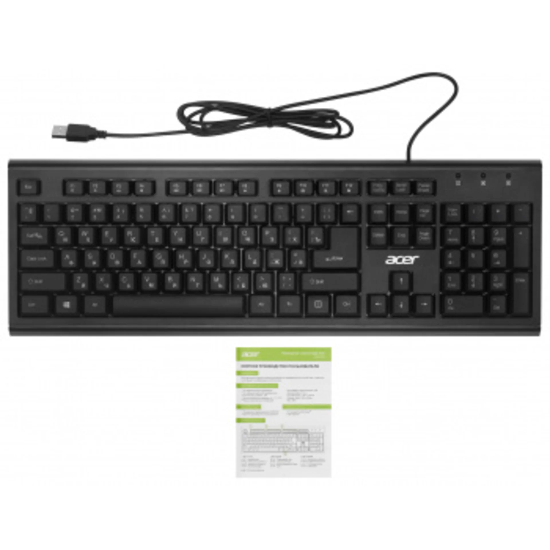Клавиатура Acer OKW120 черный USB (ZL.KBDEE.006)