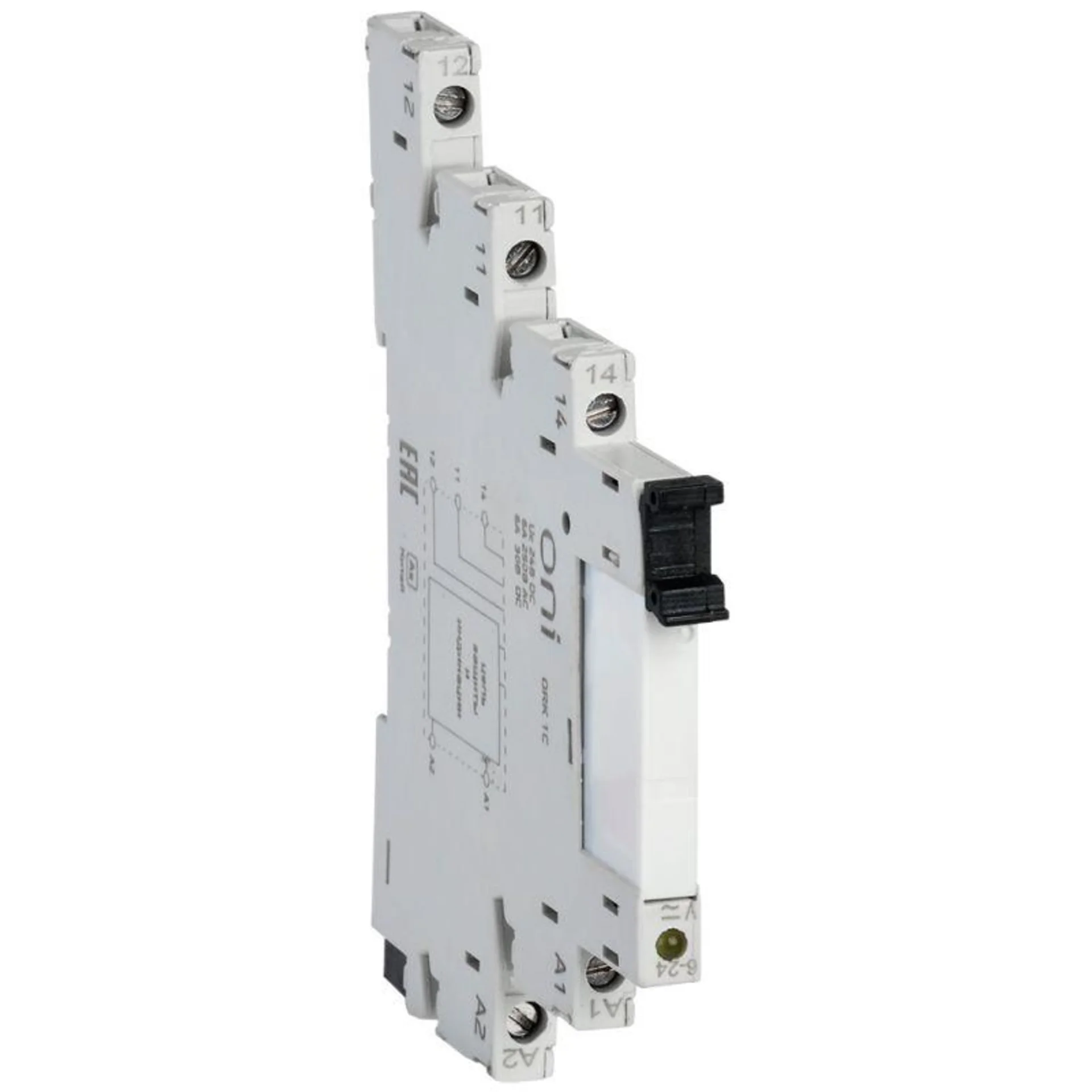 Реле интерфейсное ORK с розеткой 1C 24В DC ONI ORK-1-1C-DC24V