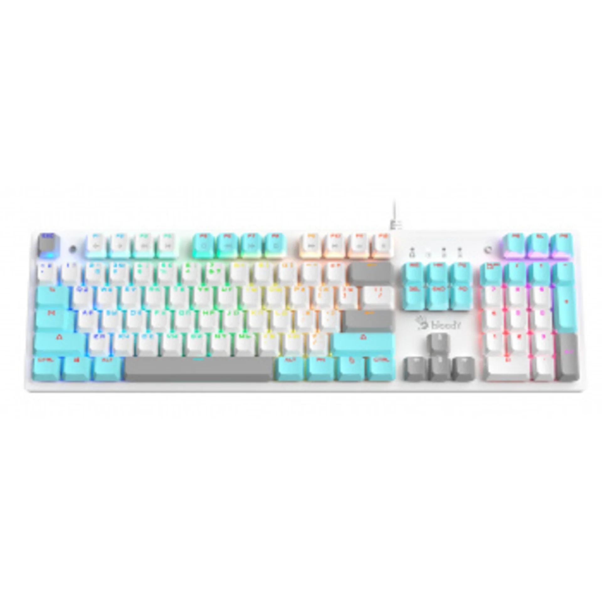 Клавиатура A4Tech Bloody S510N механическая белый USB for gamer LED (S510N (ICY WHITE ))