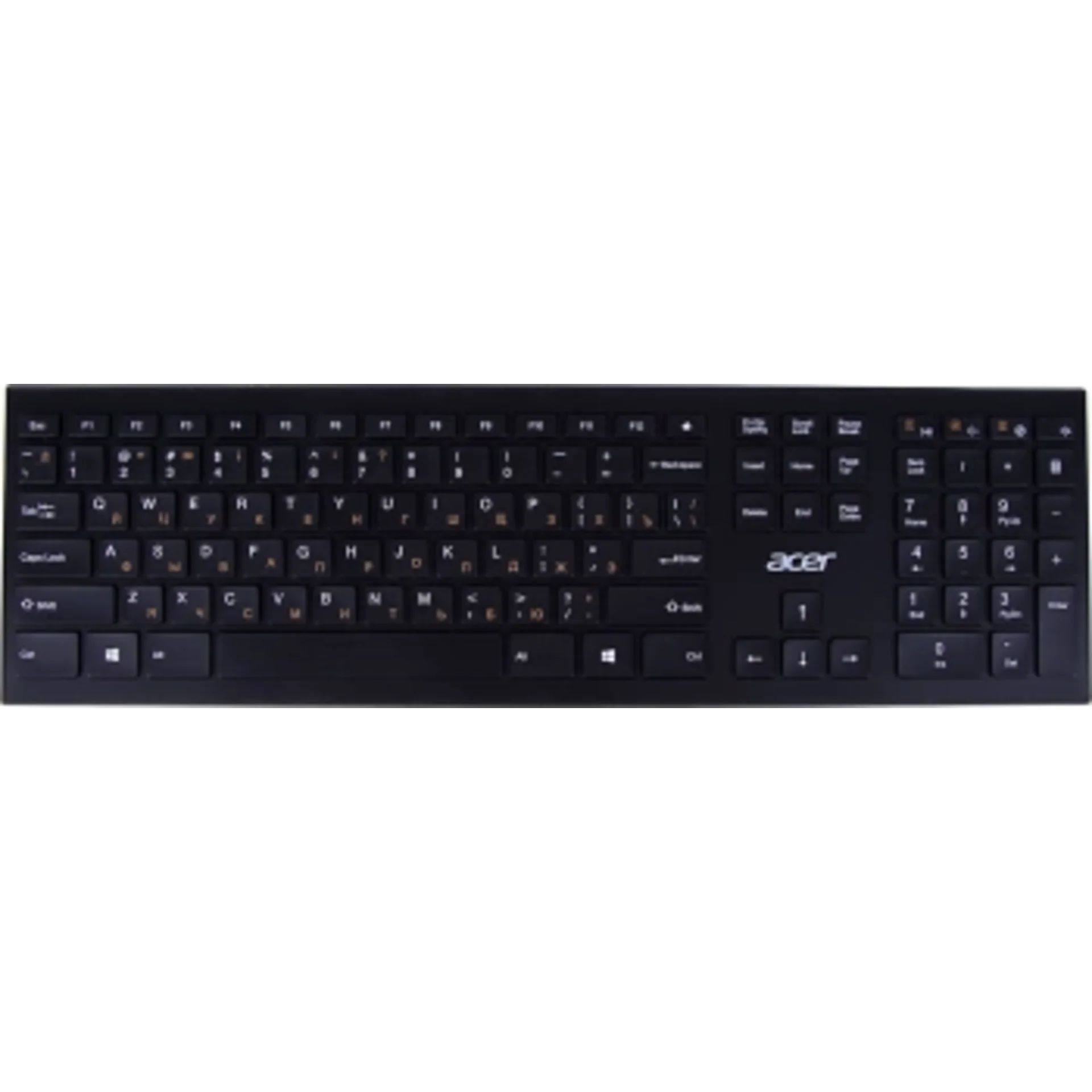 Клавиатура Acer OKR010 черный USB беспроводная slim Multimedia (ZL.KBDEE.003)