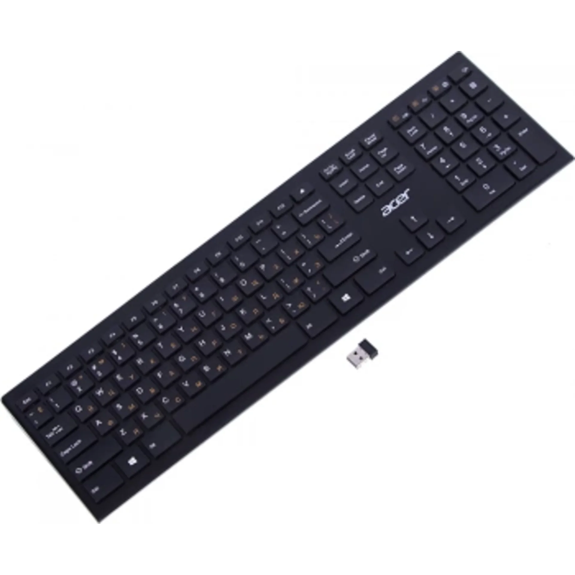 Клавиатура Acer OKR010 черный USB беспроводная slim Multimedia (ZL.KBDEE.003)
