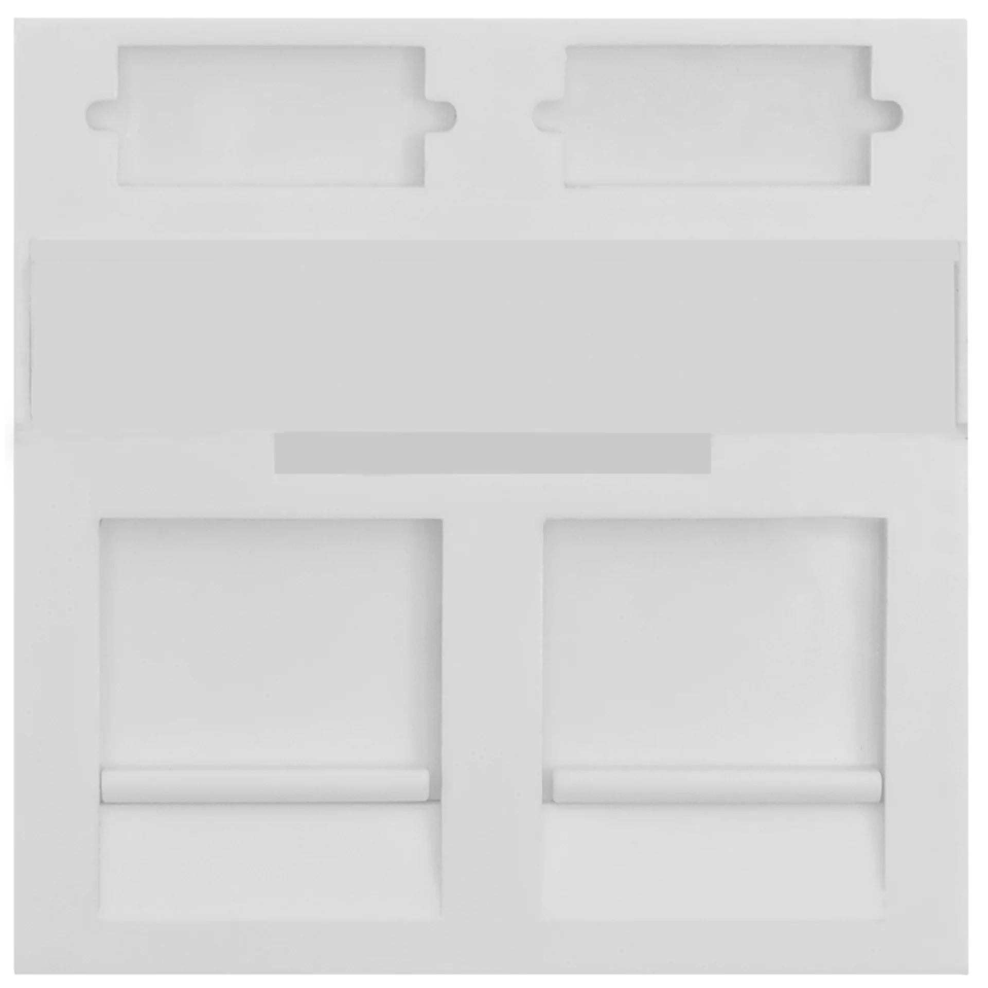 Вставка SNR под модули KeyStone, 2 порта, 45х45мм