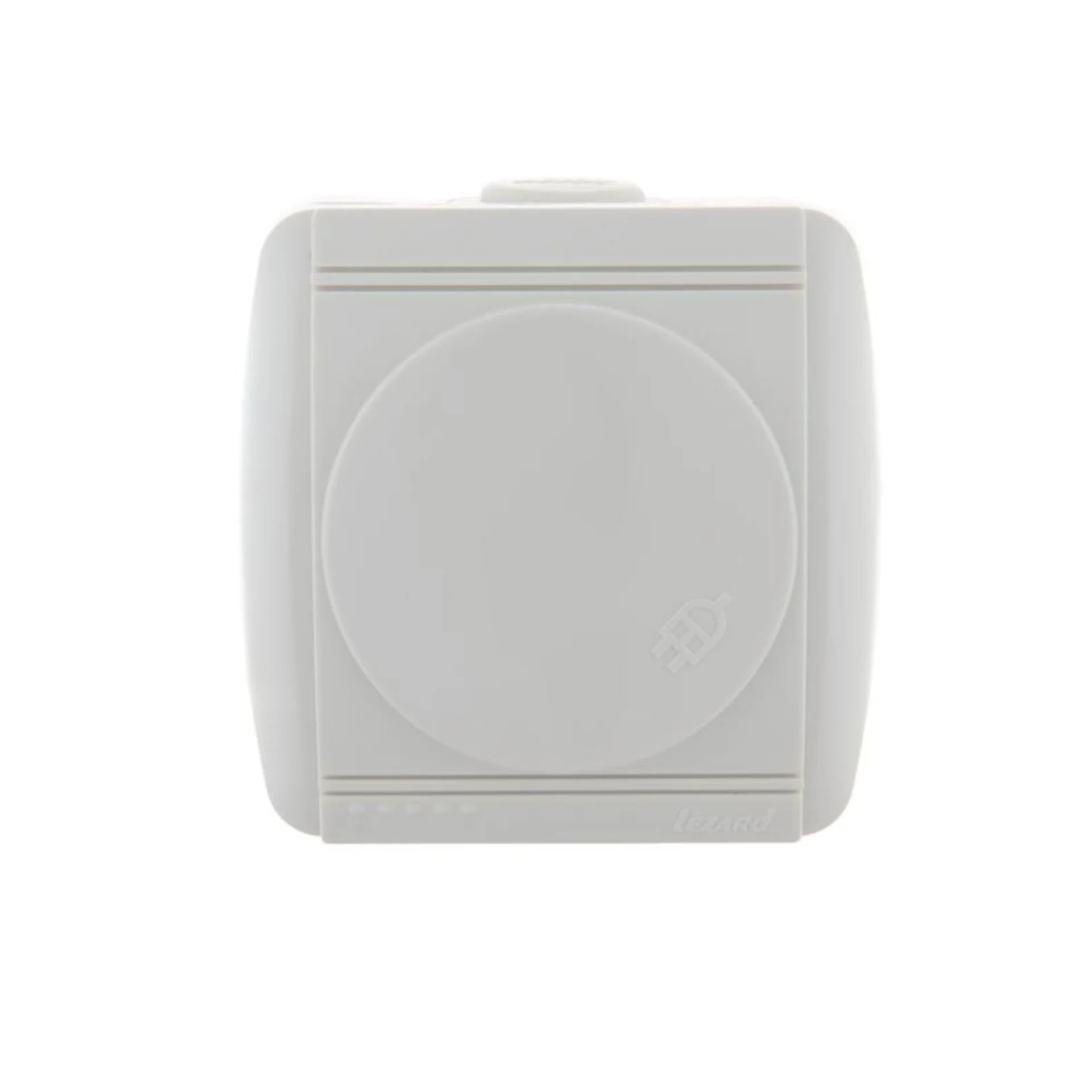 Розетка 1-м ОП Nata 16А IP20 с заземл. с защ. крышкой керамика бел. LEZARD 710-0200-123