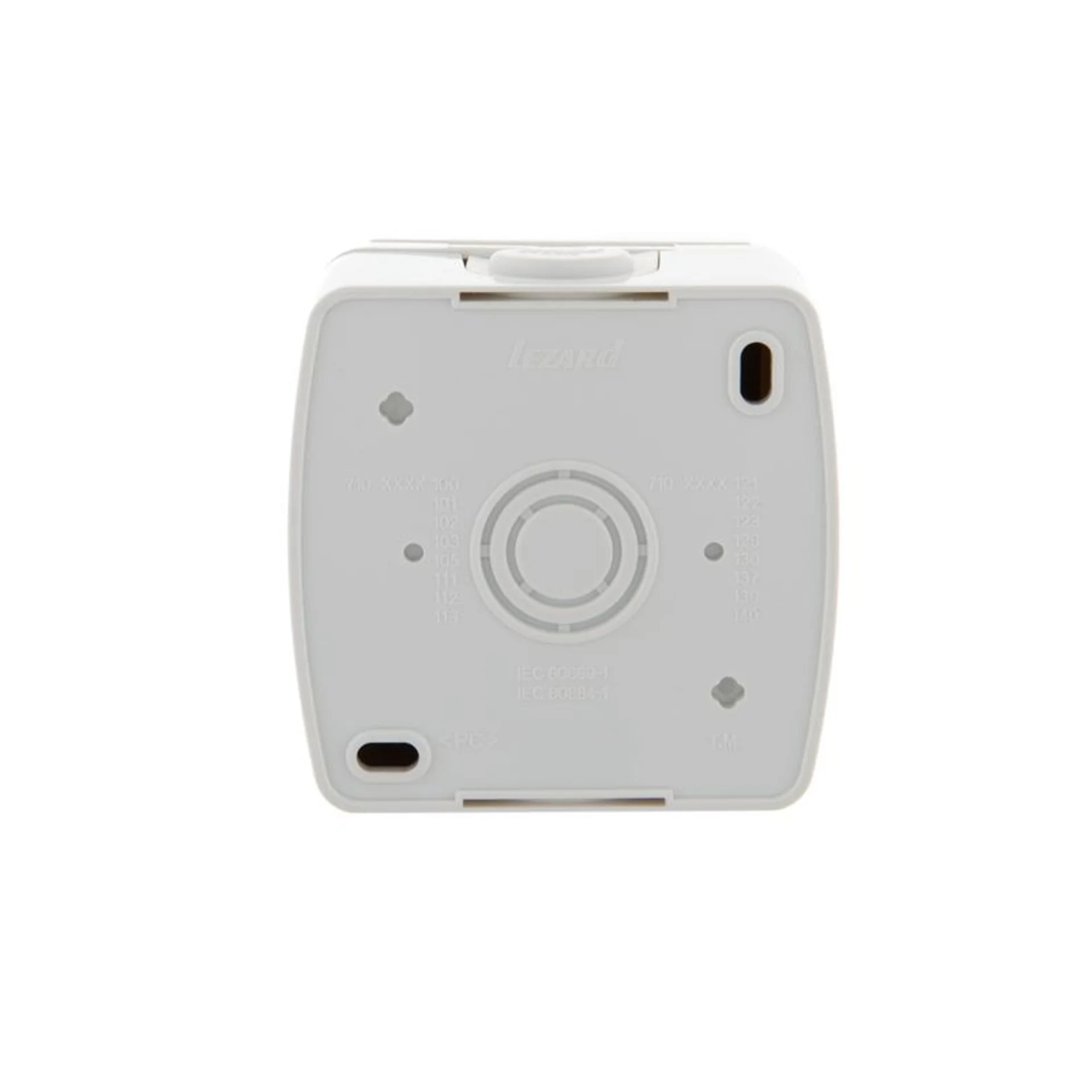 Розетка 1-м ОП Nata 16А IP20 с заземл. с защ. крышкой керамика бел. LEZARD 710-0200-123