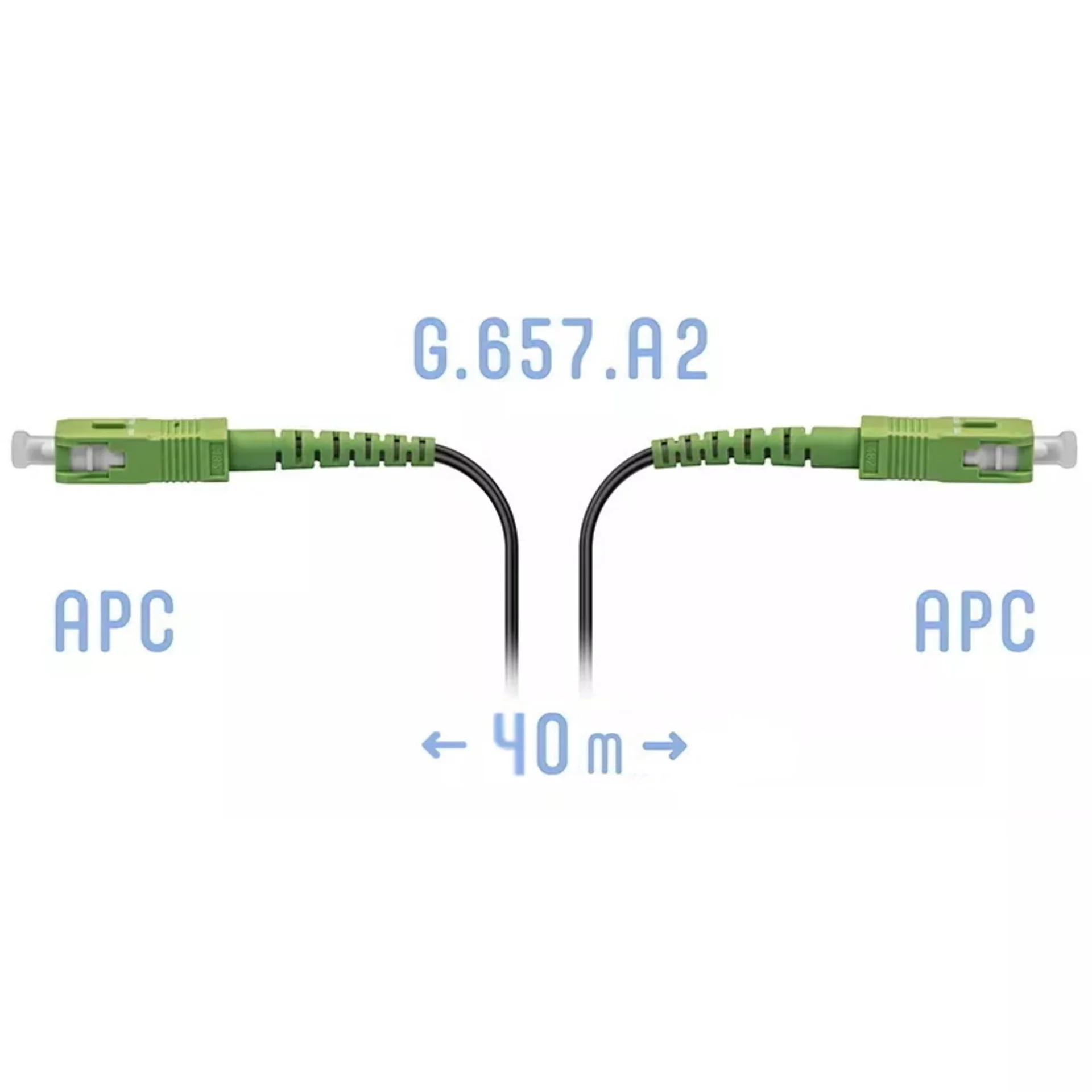 Патчкорд оптический FTTH SC/APC, кабель 604-05-01, 40 метров
