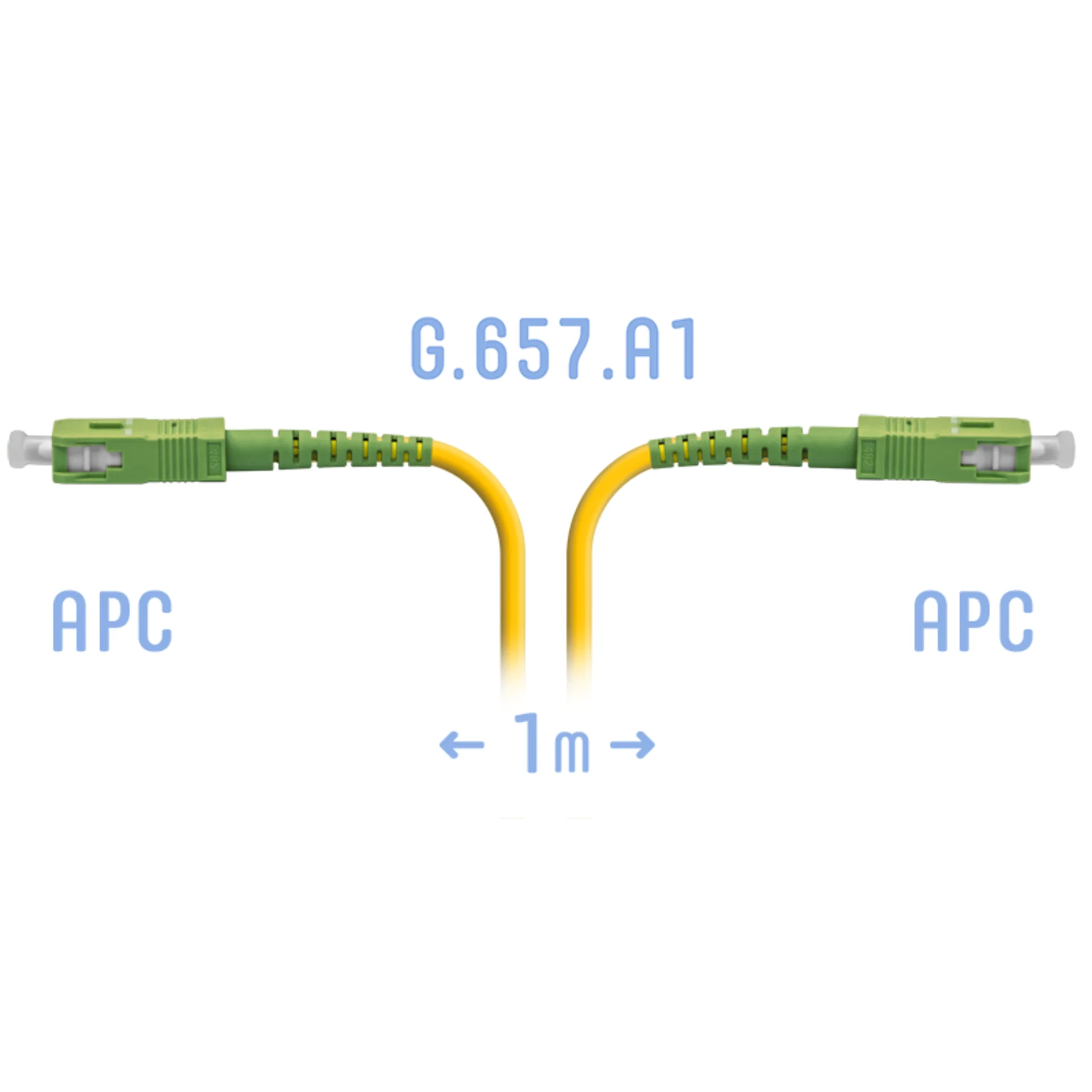 Патчкорд оптический B-Optix SC/APC SM G.657.A1 1 метр
