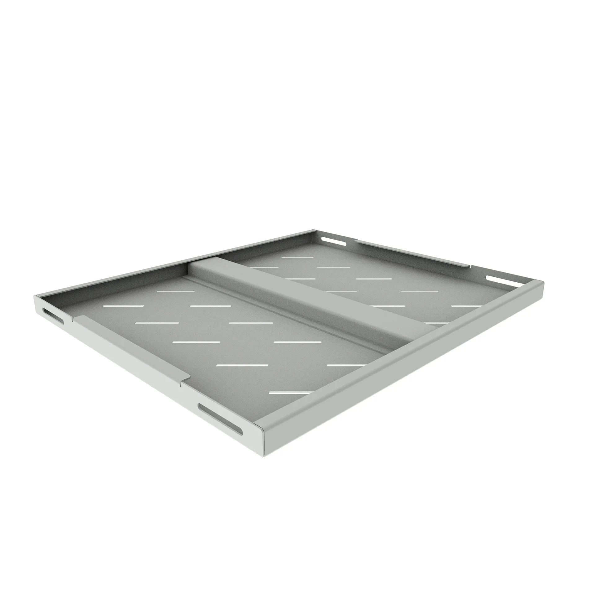 Полка стационарная усиленная для шкафов глубиной 600мм, (глубина полки 400мм) распределенная нагрузка 120кг, цвет-серый (SNR-SHELF-06040-120G)
