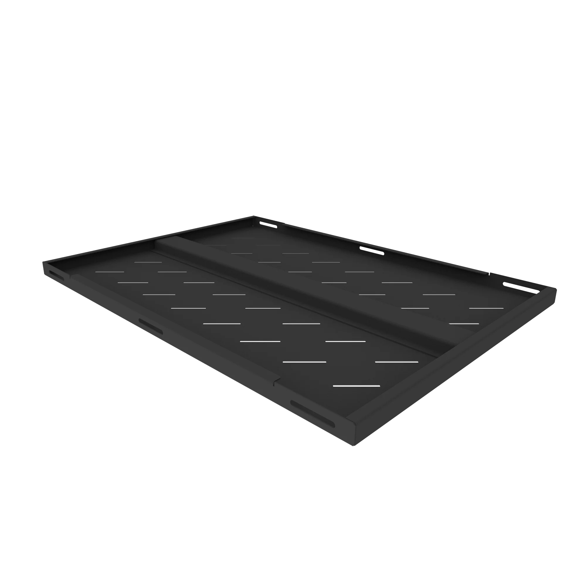Полка стационарная усиленная для шкафов глубиной 900мм, (глубина полки 650мм) распределенная нагрузка 120кг, цвет-черный (SNR-SHELF-09065-120B)