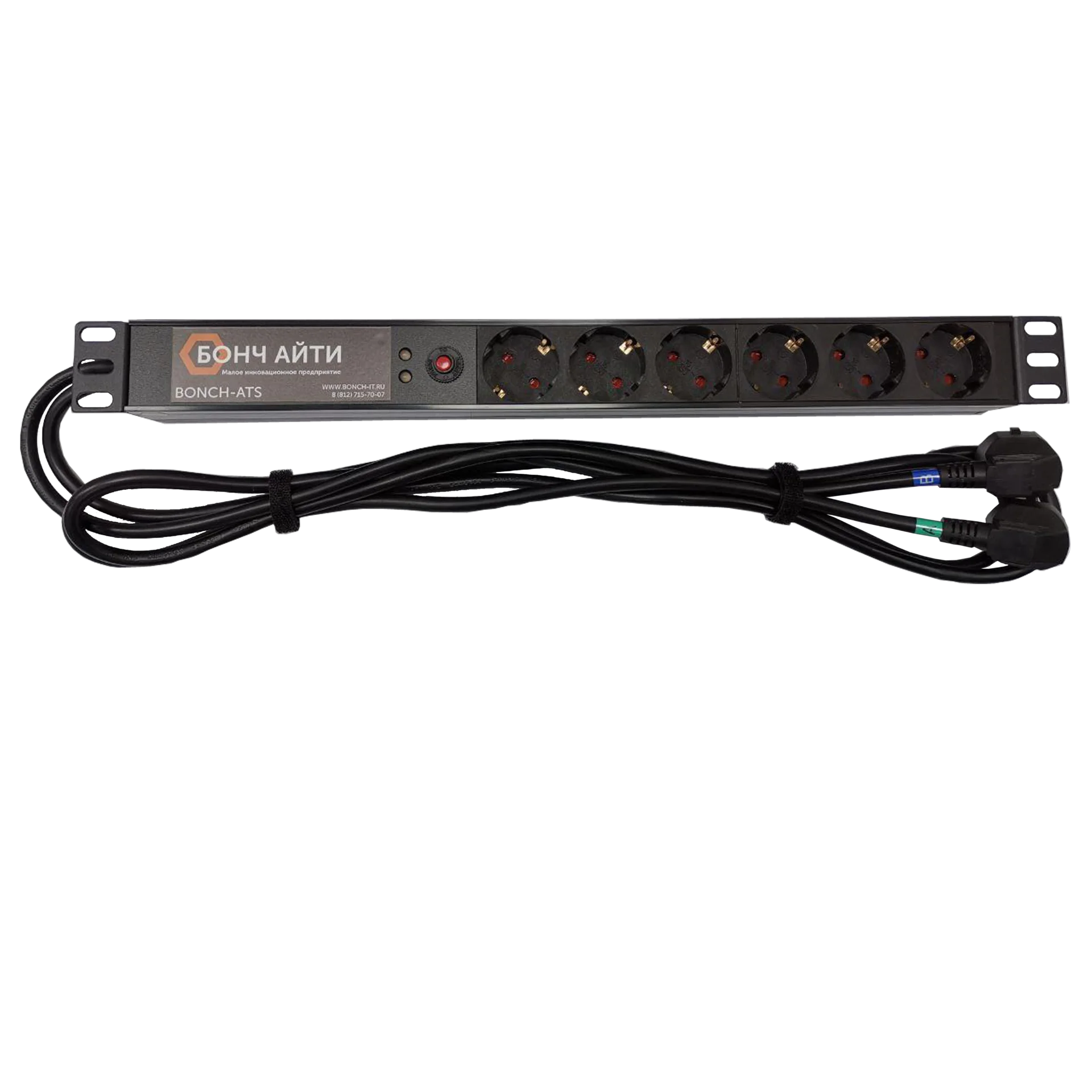 Блок розеток с АВР BONCH-ATS/PDU 8A-6S-S/S