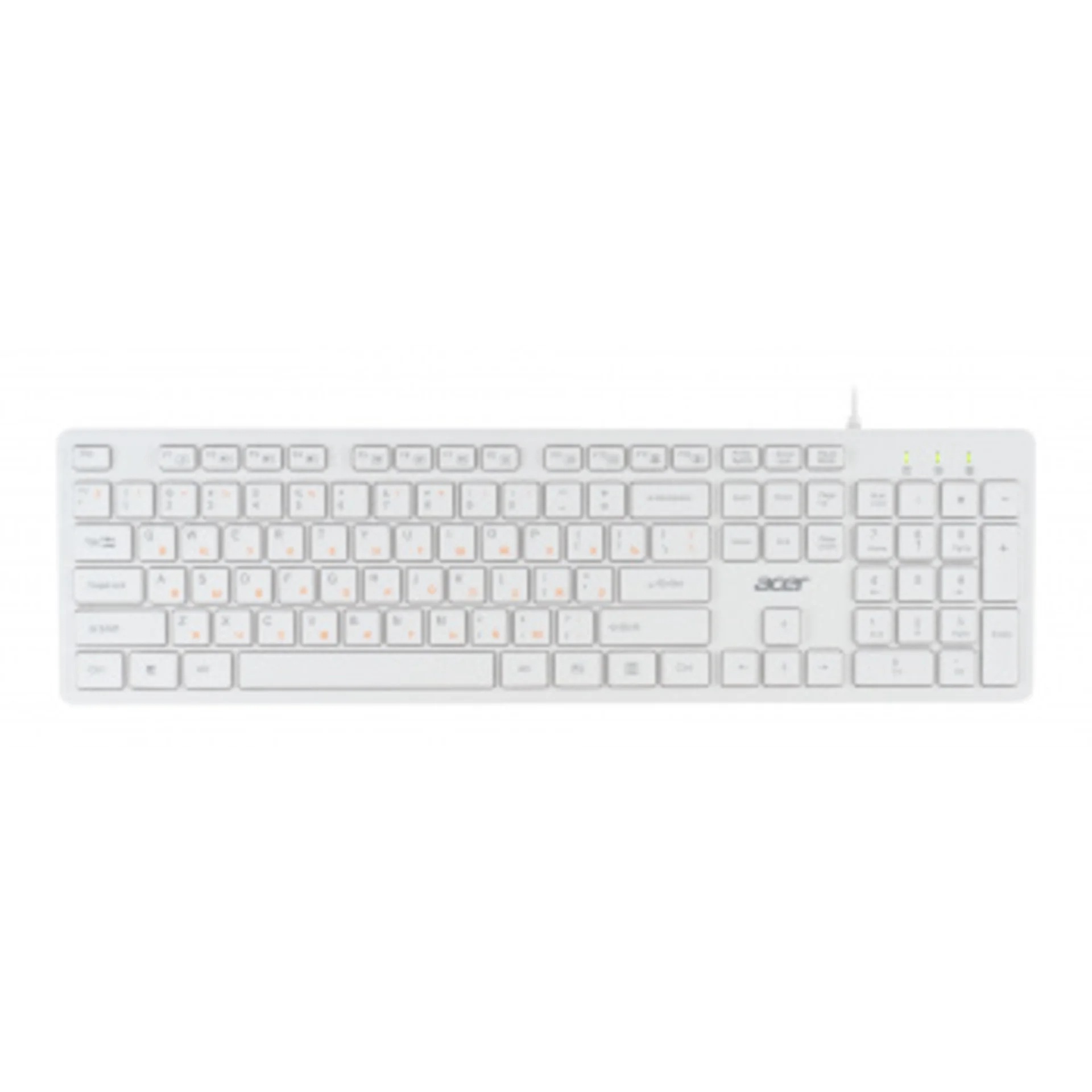Клавиатура Acer OKW123 белый USB (ZL.KBDEE.00D)