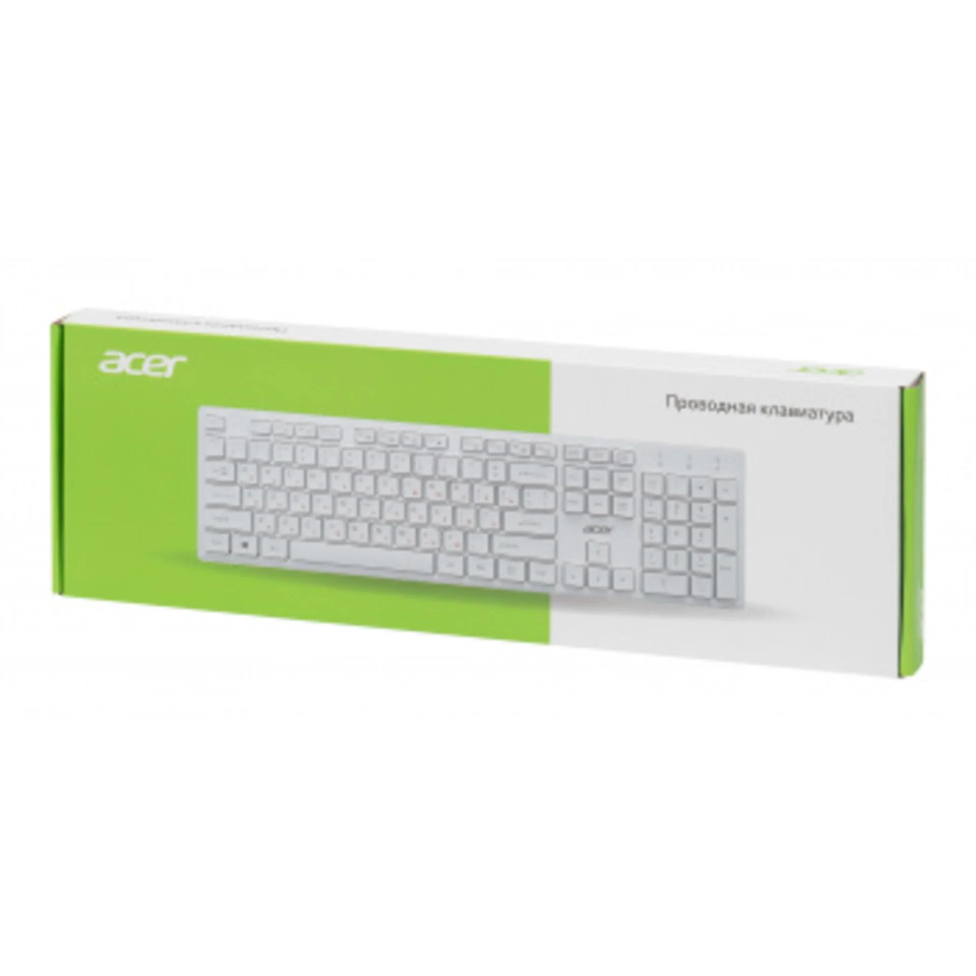 Клавиатура Acer OKW123 белый USB (ZL.KBDEE.00D)