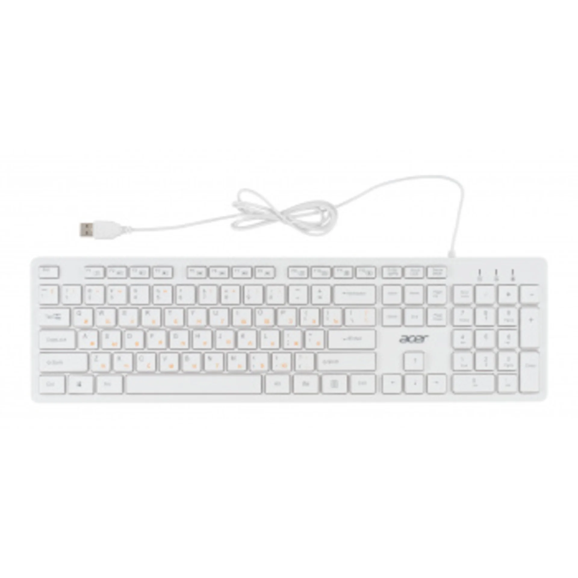 Клавиатура Acer OKW123 белый USB (ZL.KBDEE.00D)