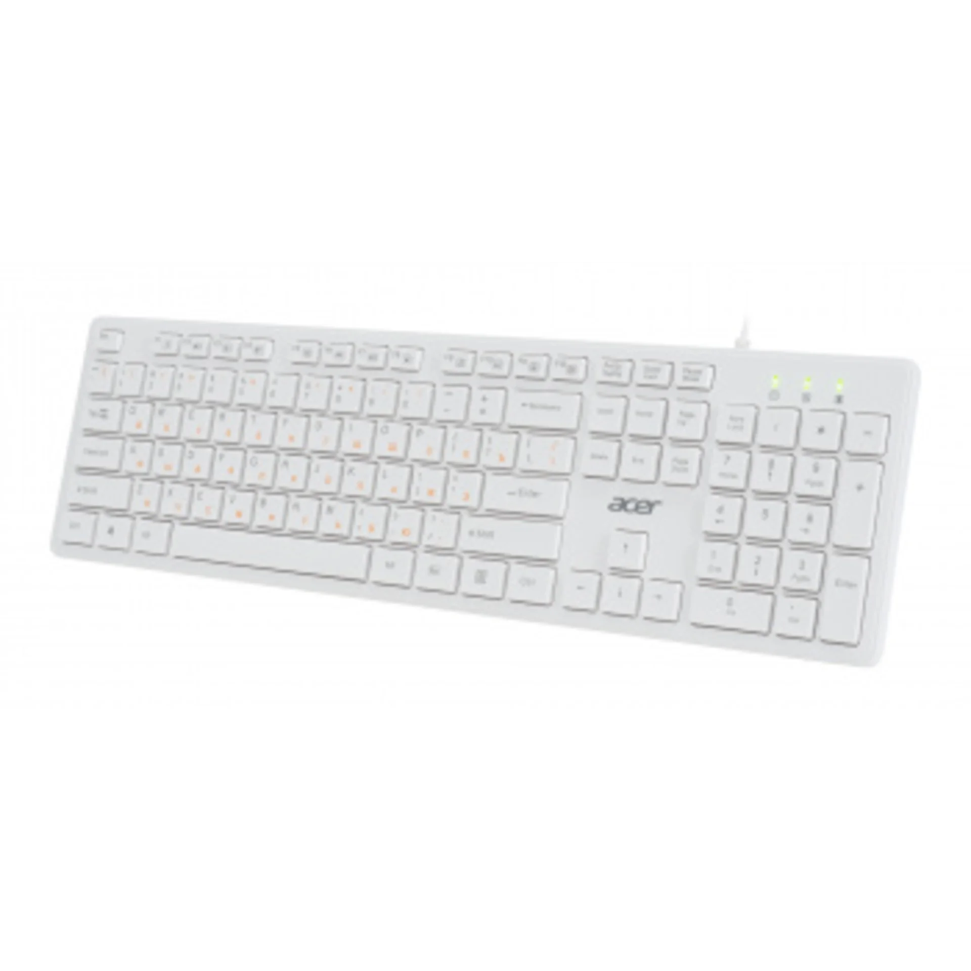 Клавиатура Acer OKW123 белый USB (ZL.KBDEE.00D)