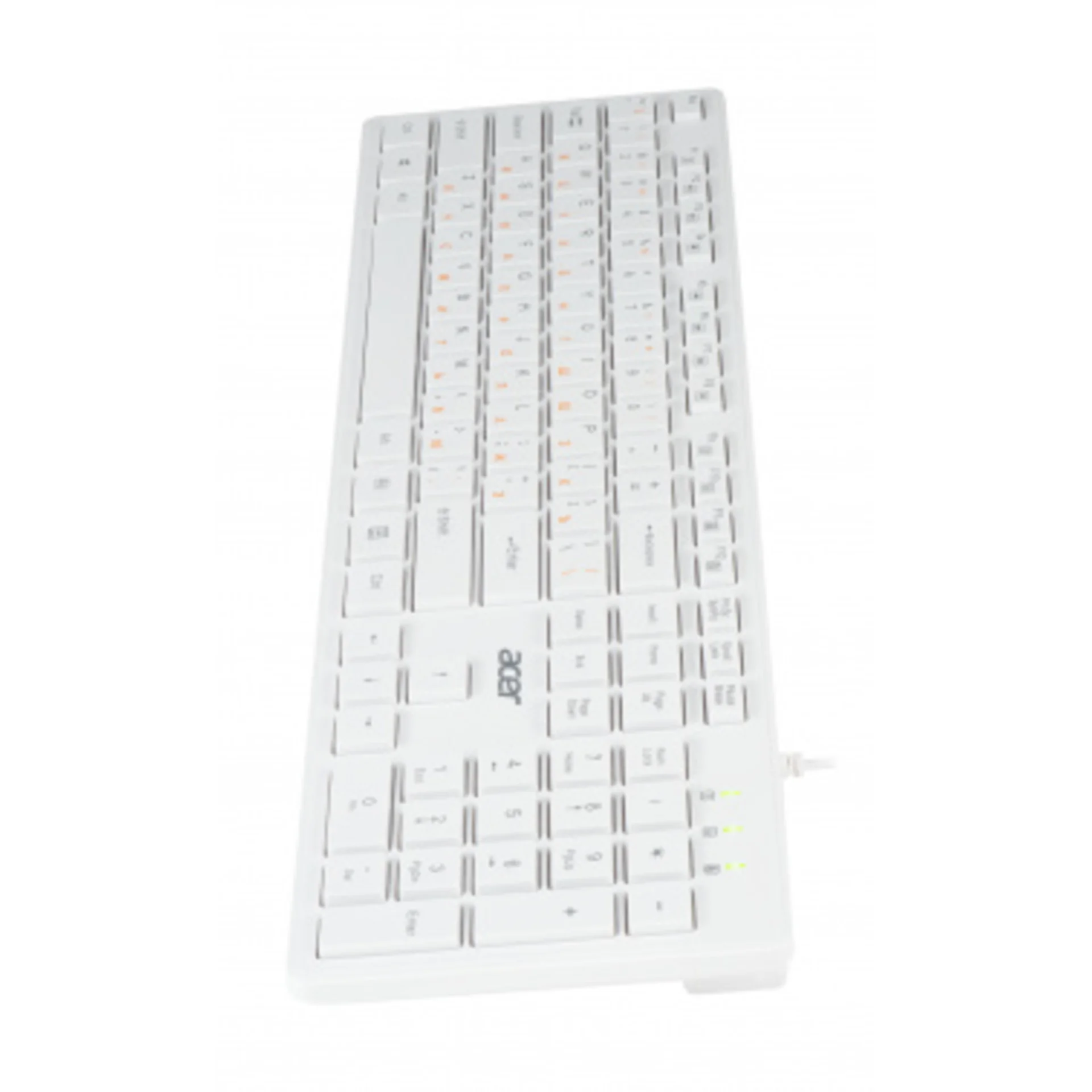 Клавиатура Acer OKW123 белый USB (ZL.KBDEE.00D)
