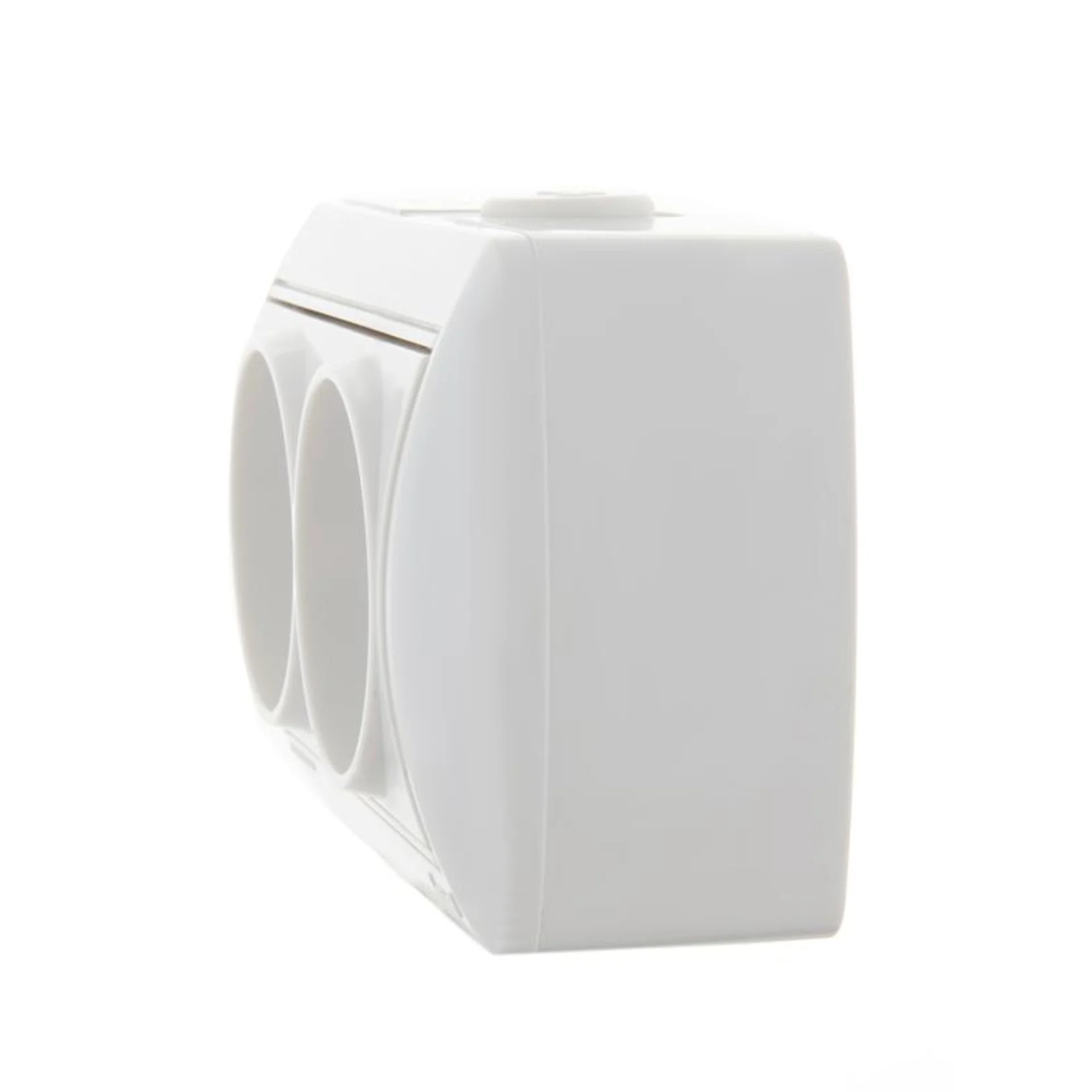 Розетка 2-м ОП Nata 16А IP20 без заземл. керамика бел. LEZARD 710-0200-128