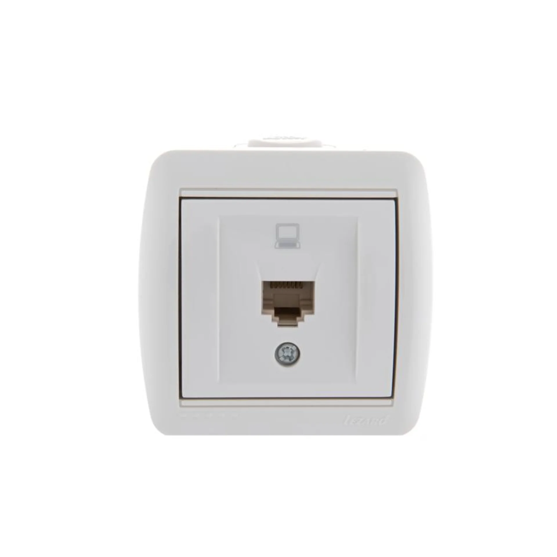 Розетка компьютерная 1-м ОП Nata RJ45 бел. LEZARD 710-0200-139