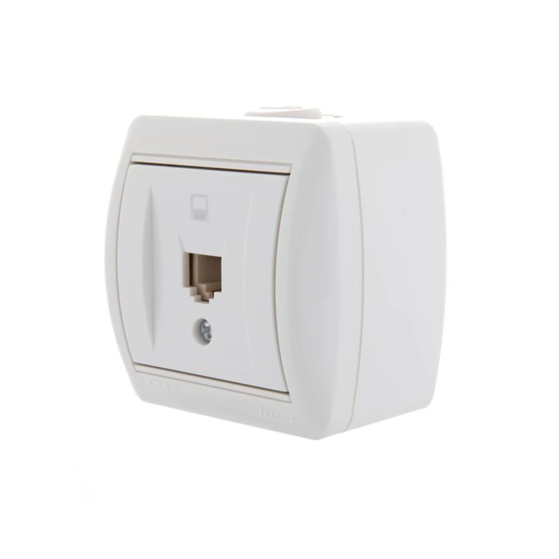 Розетка компьютерная 1-м ОП Nata RJ45 бел. LEZARD 710-0200-139