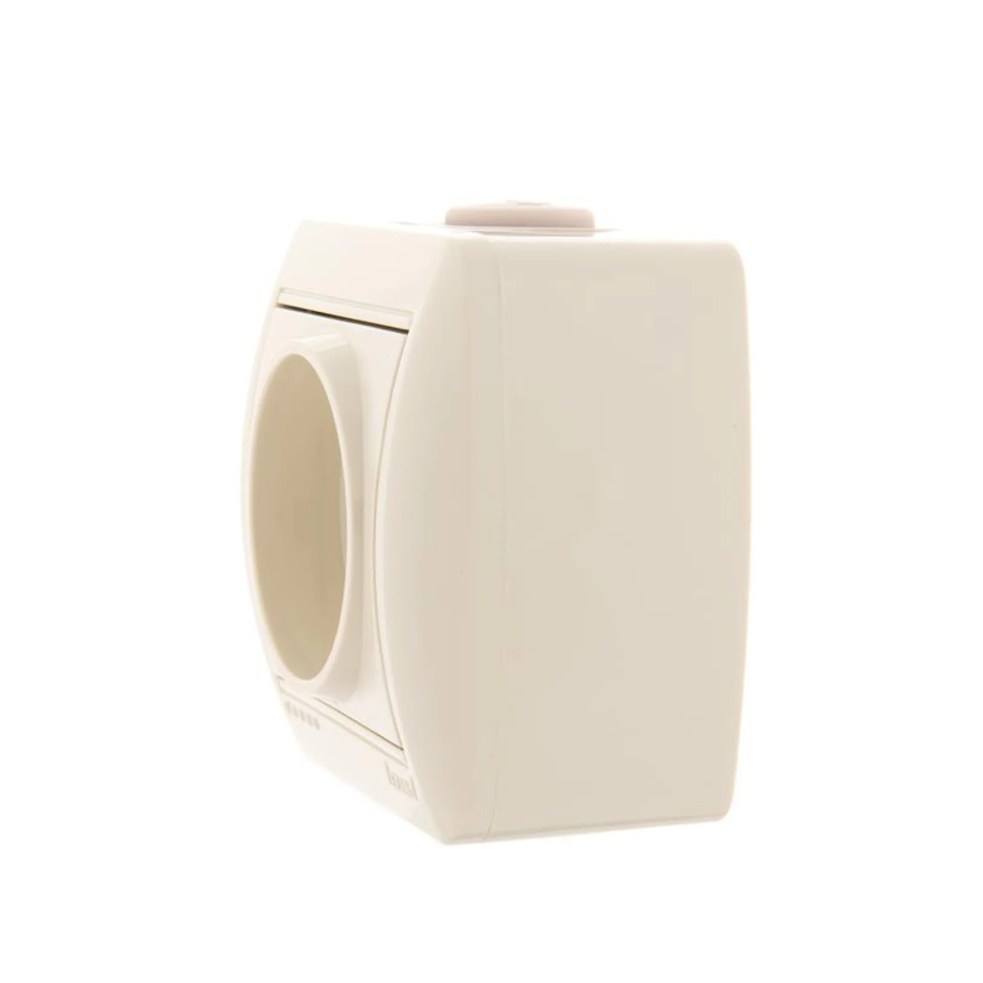 Розетка 1-м ОП Nata 16А IP20 без заземл. керамика крем. LEZARD 710-0300-121