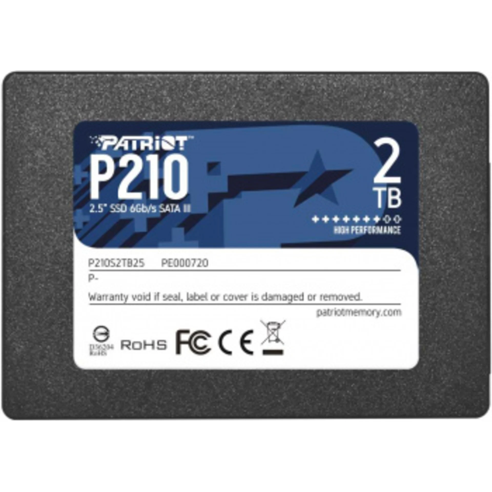 Накопитель SSD Patriot SATA-III 2TB P210S2TB25 P210 2.5"