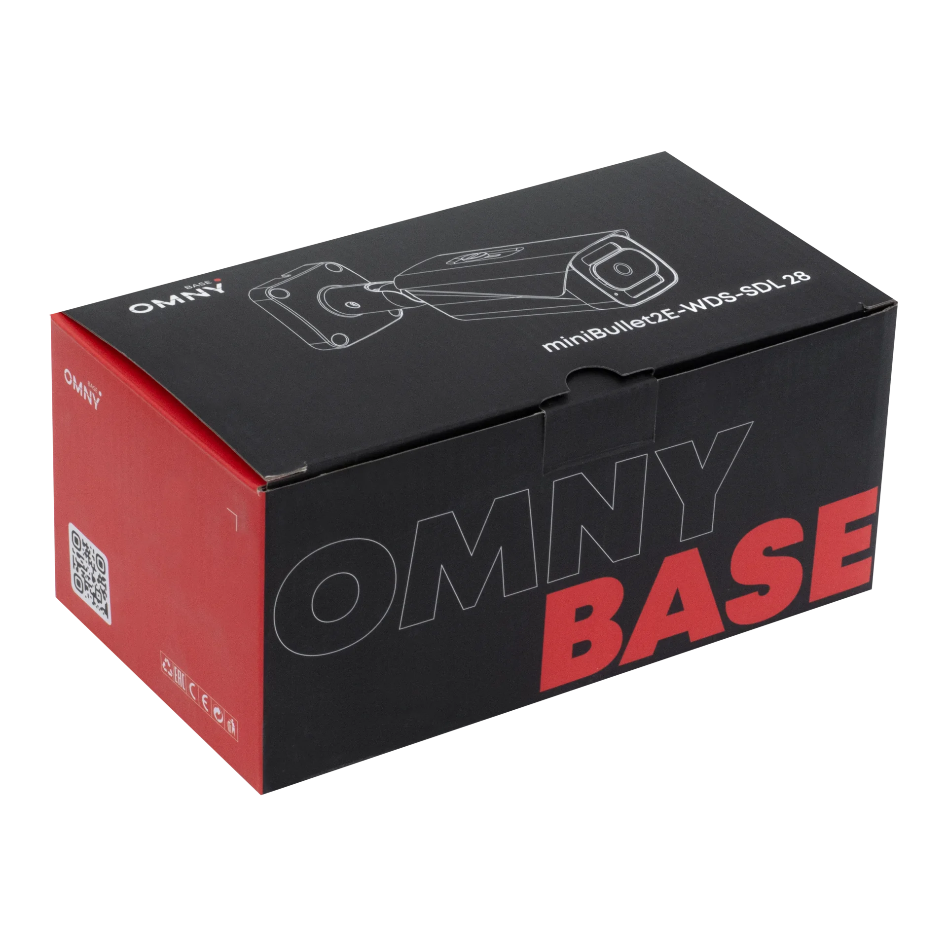 Камера сетевая буллет 2Мп OMNY BASE miniBullet2E-WDS-SDL v2 28 с двойной подсветкой и микрофоном