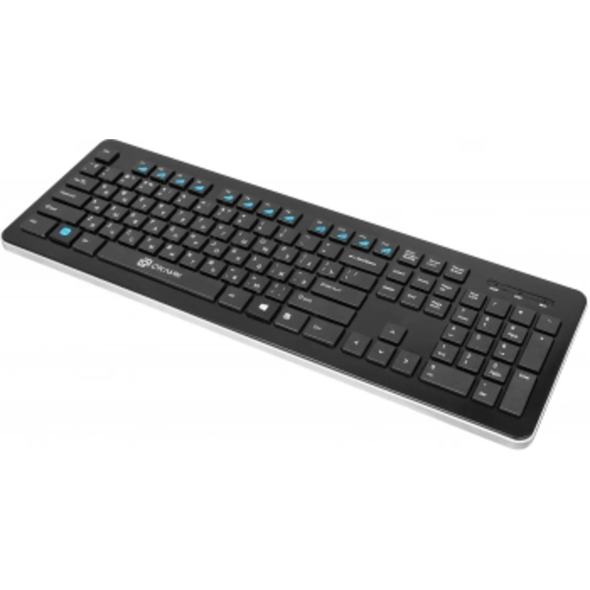 Клавиатура Оклик 870S черный USB беспроводная slim Multimedia