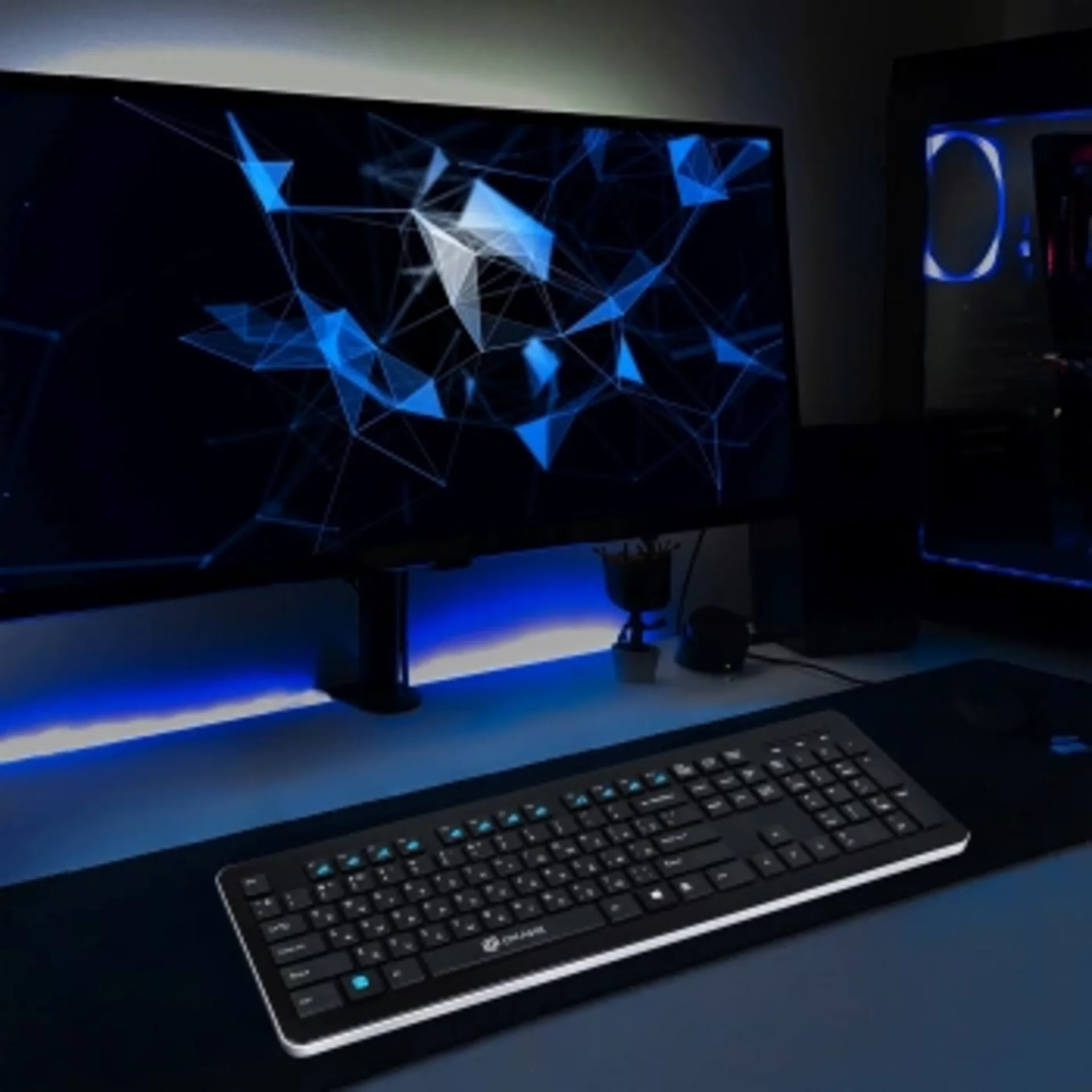 Клавиатура Оклик 870S черный USB беспроводная slim Multimedia