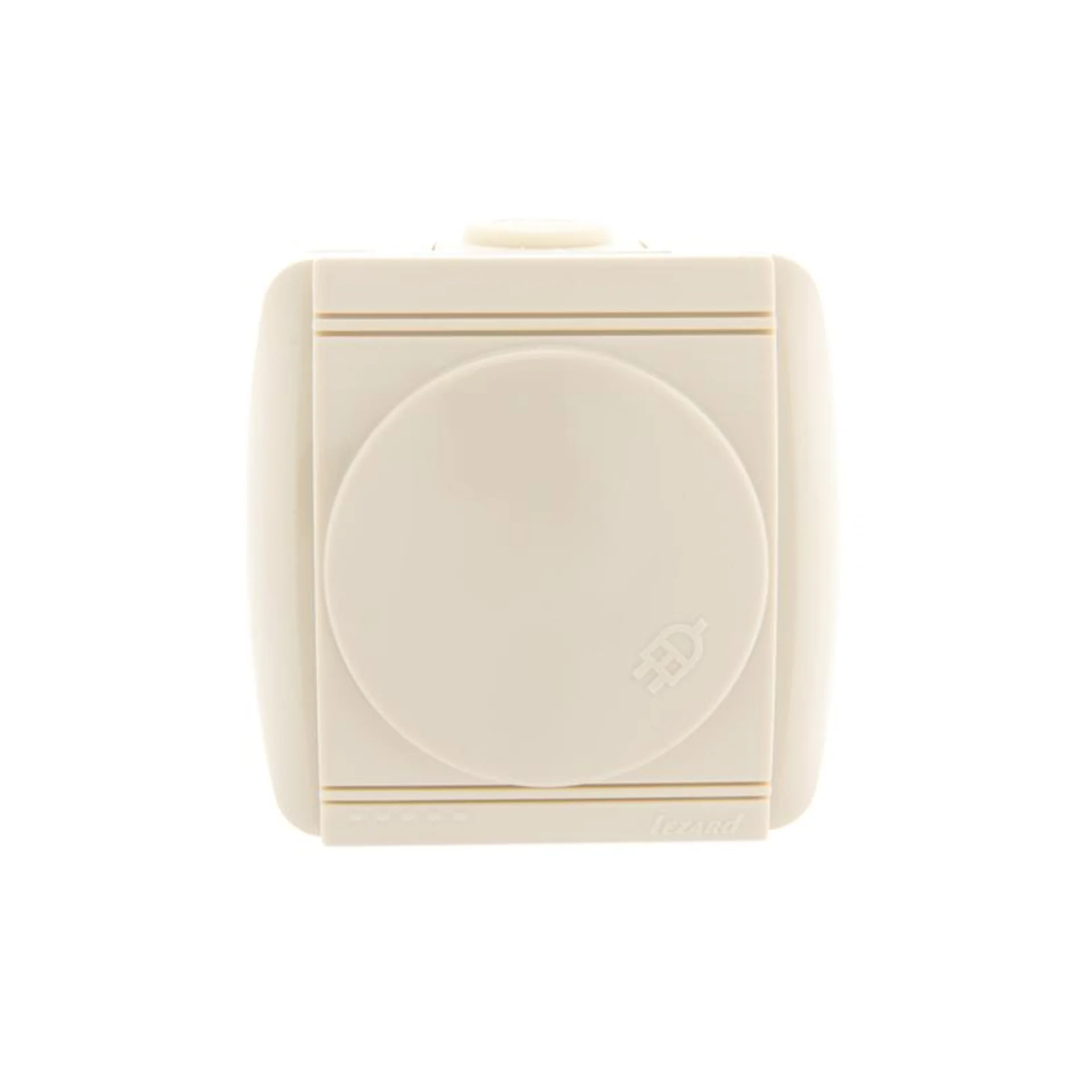 Розетка 1-м ОП Nata 16А IP20 с заземл. с защ. крышкой керамика крем. LEZARD 710-0300-123