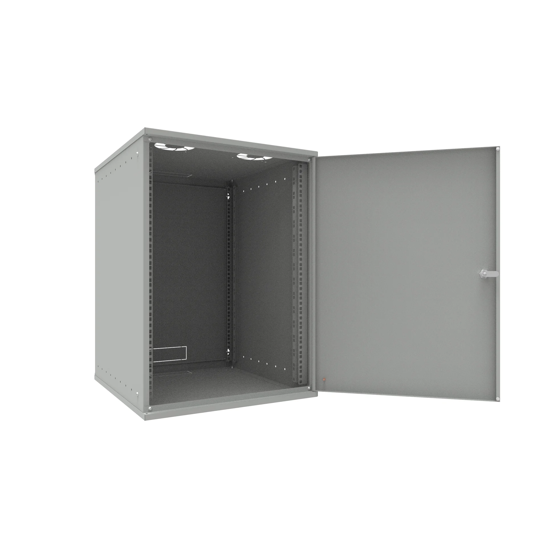 Шкаф телекоммуникационный настенный 15U, 523х600х732мм серия LITE (металлическая дверь)