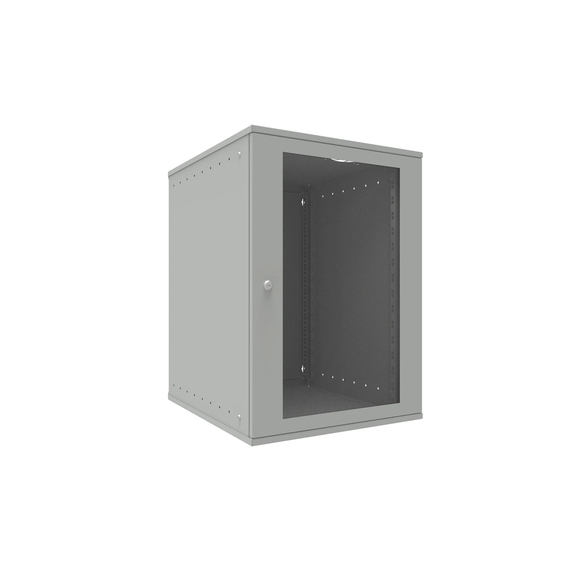 Шкаф телекоммуникационный настенный 18U, 523х600х866мм серия LITE (стеклянная дверь)