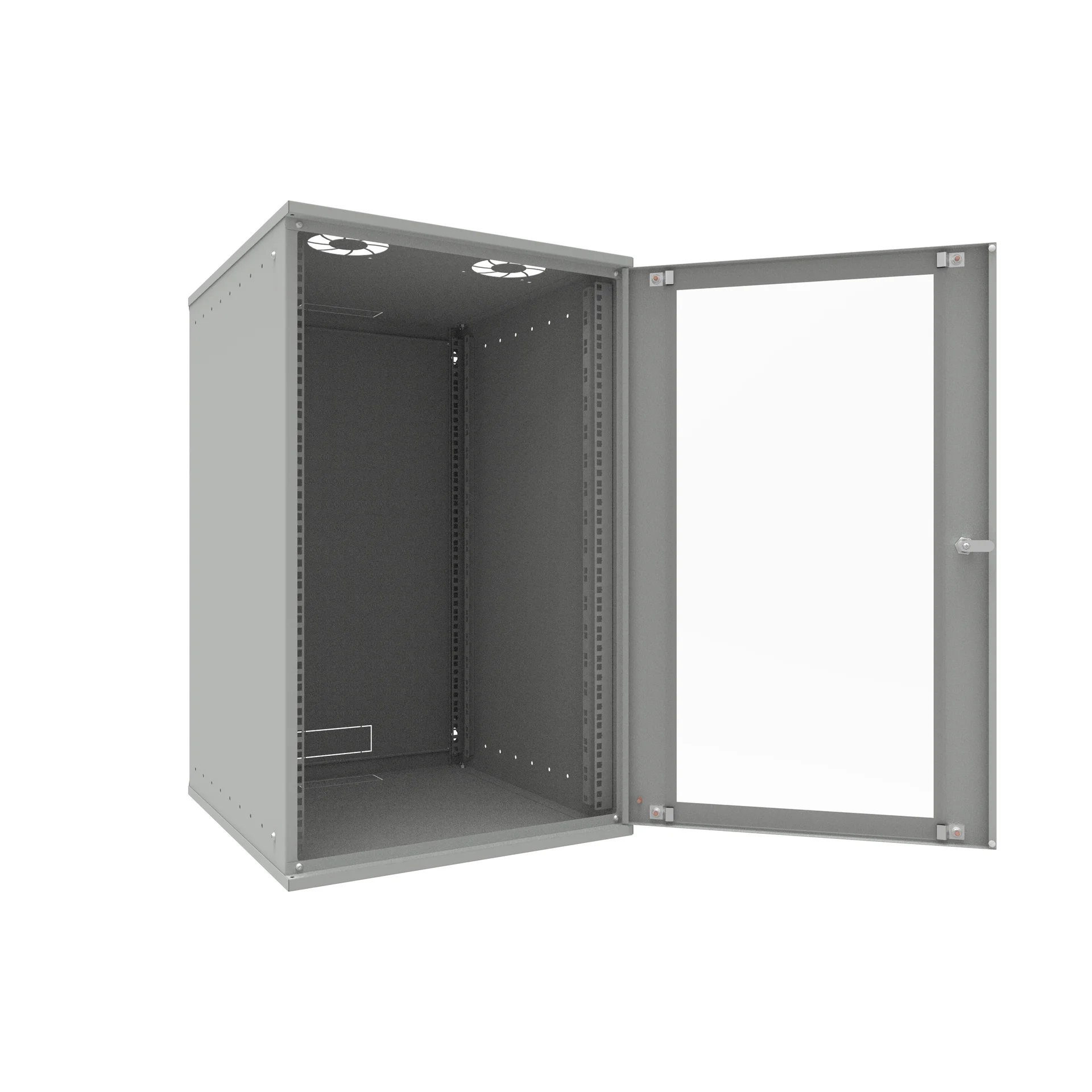 Шкаф телекоммуникационный настенный 18U, 523х600х866мм серия LITE (стеклянная дверь)