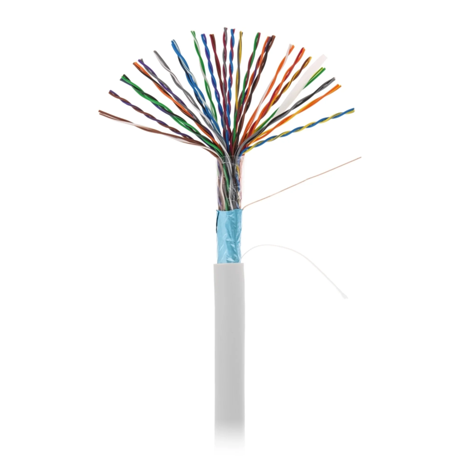 Кабель NETLAN F/UTP 25 пар, Кат.5 (Класс D), 100МГц, одножильный, BC (чистая медь), внутренний, PVC нг(B), серый, 305м