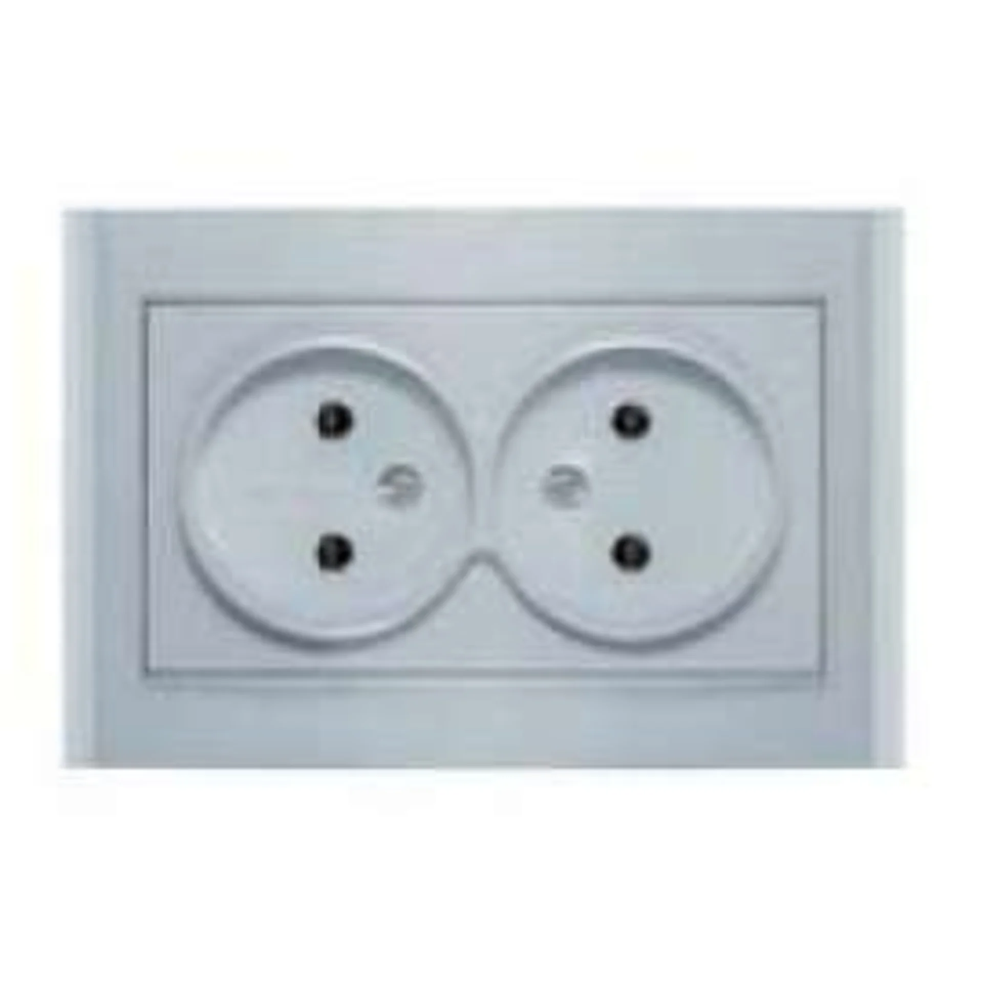 Розетка 2-м СП Бриллиант 16А IP20 без заземл. серебр. UNIVersal 7949766