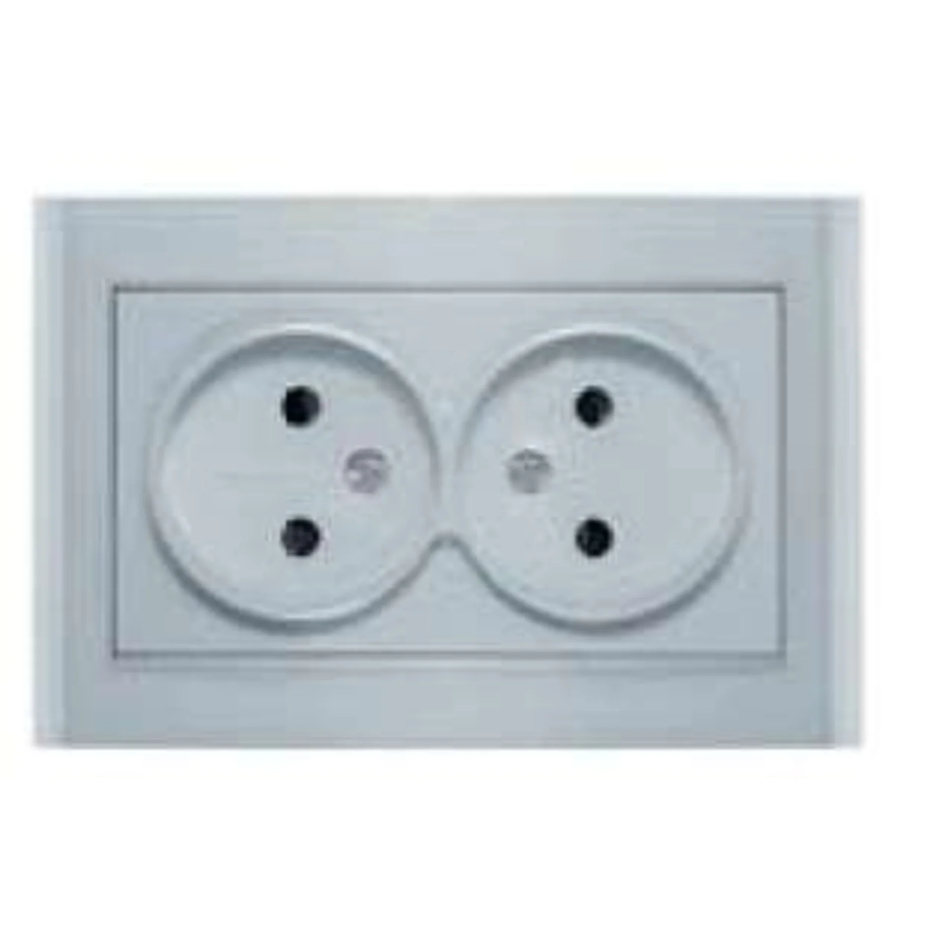 Розетка 2-м СП Бриллиант 16А IP20 без заземл. защ. шторки серебр. UNIVersal 7949773