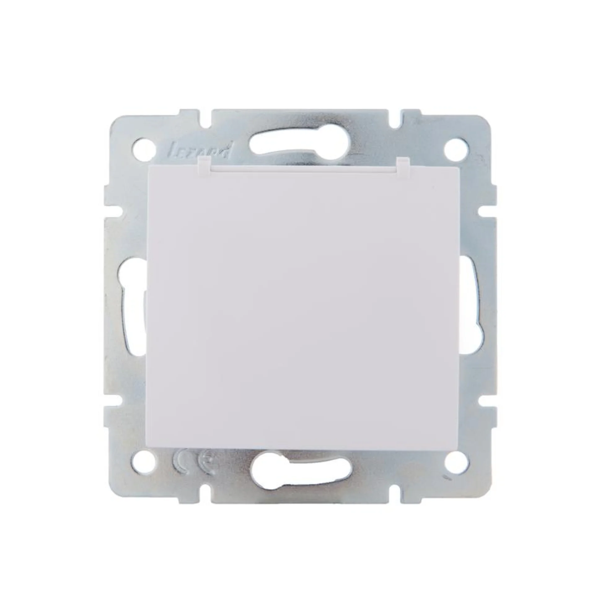 Розетка 1-м СП Karina с заземл. с крышкой термопласт механизм бел. LEZARD 707-0288-123B