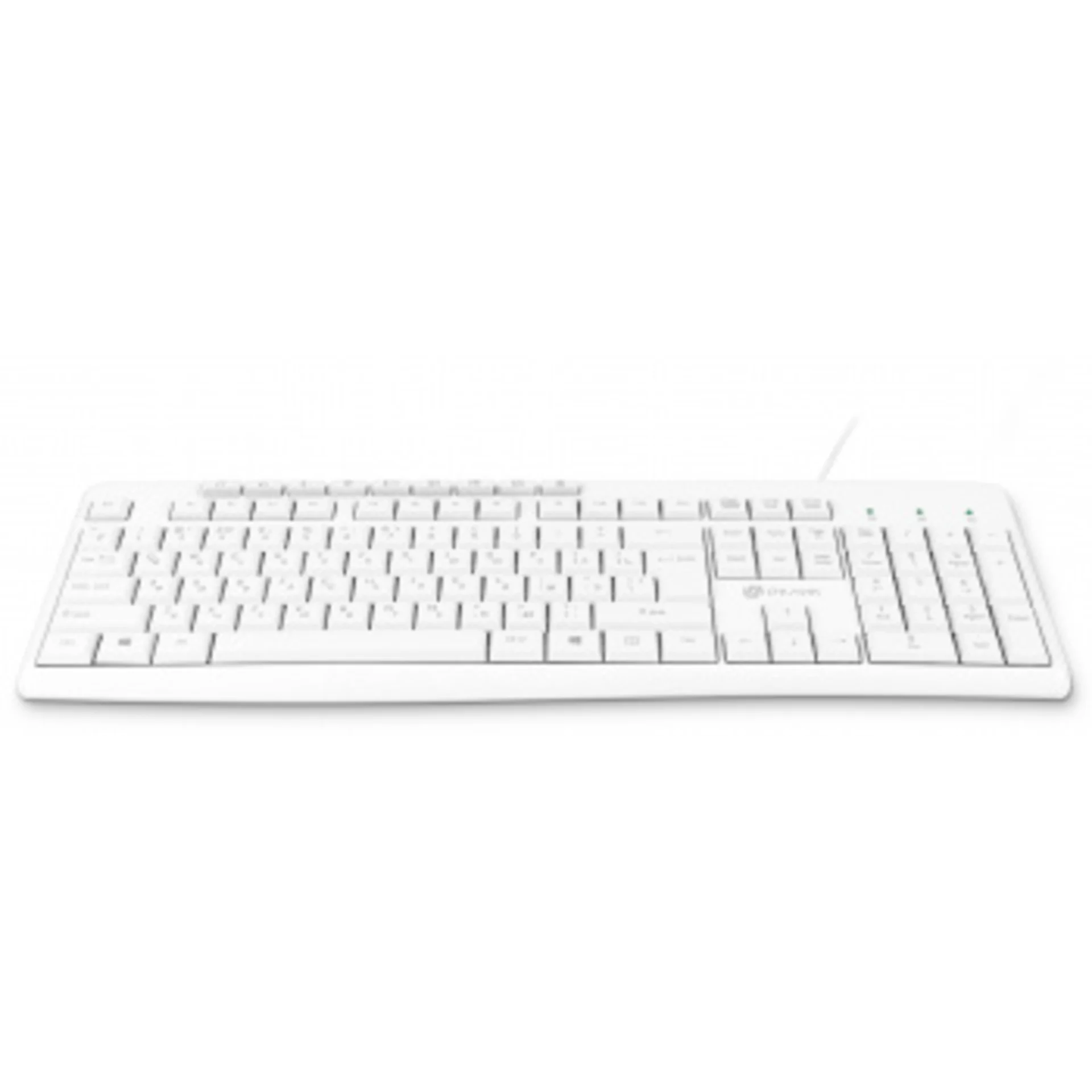 Клавиатура Оклик 305M белый USB Multimedia (1875227)