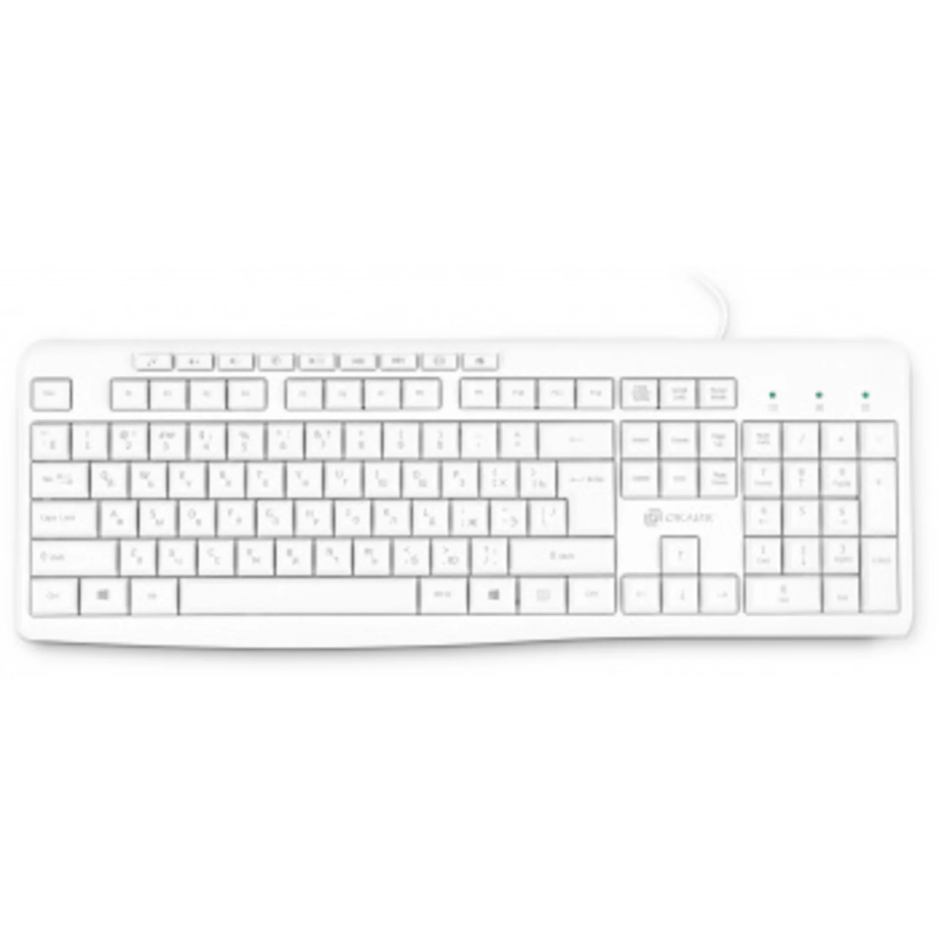 Клавиатура Оклик 305M белый USB Multimedia (1875227)