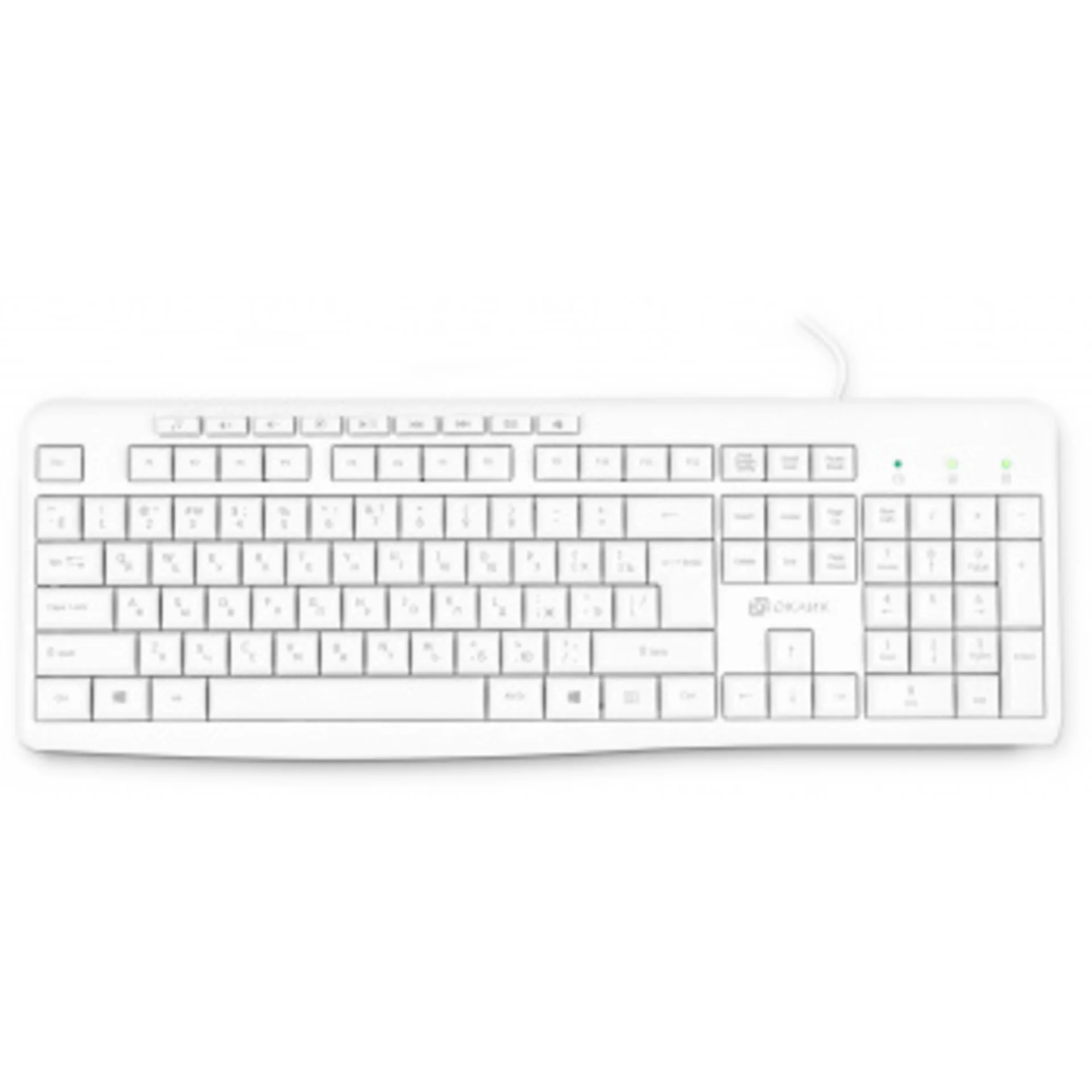 Клавиатура Оклик 305M белый USB Multimedia (1875227)