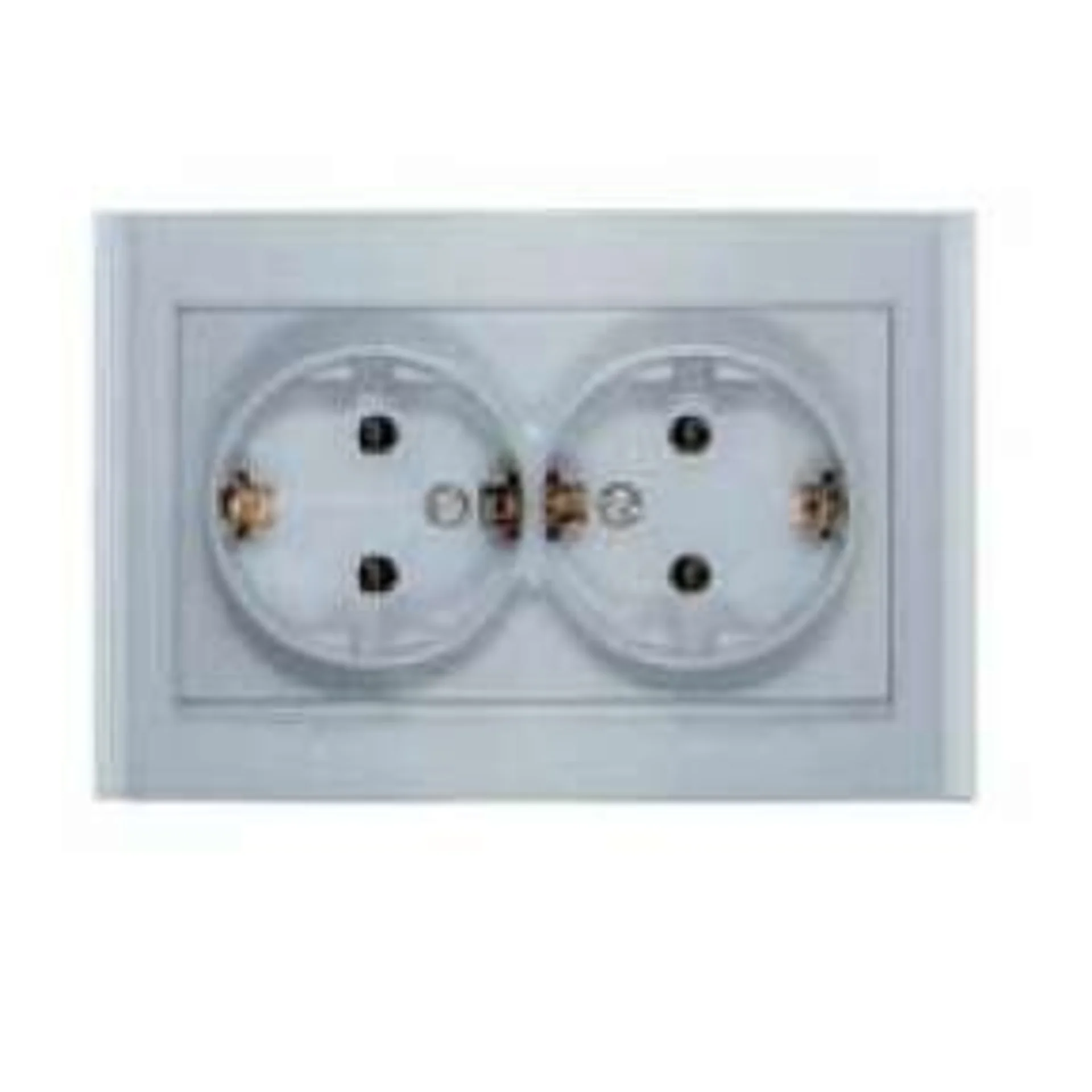 Розетка 2-м СП Бриллиант 16А IP20 с заземл. серебр. UNIVersal 7949780