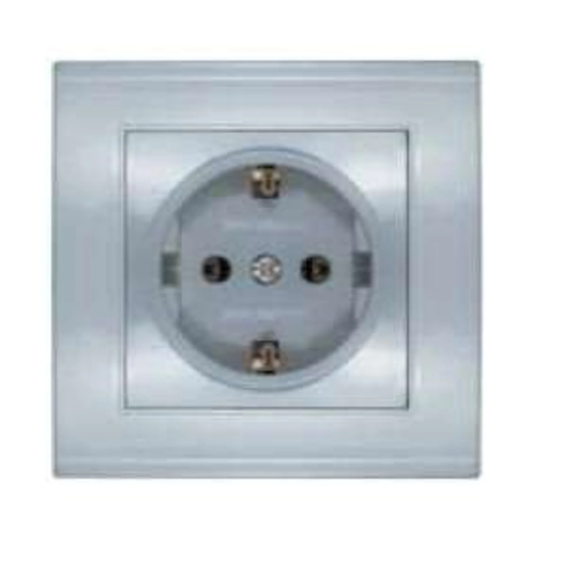 Розетка 1-м СП Бриллиант 16А IP20 с заземл. серебр. UNIVersal 7949872