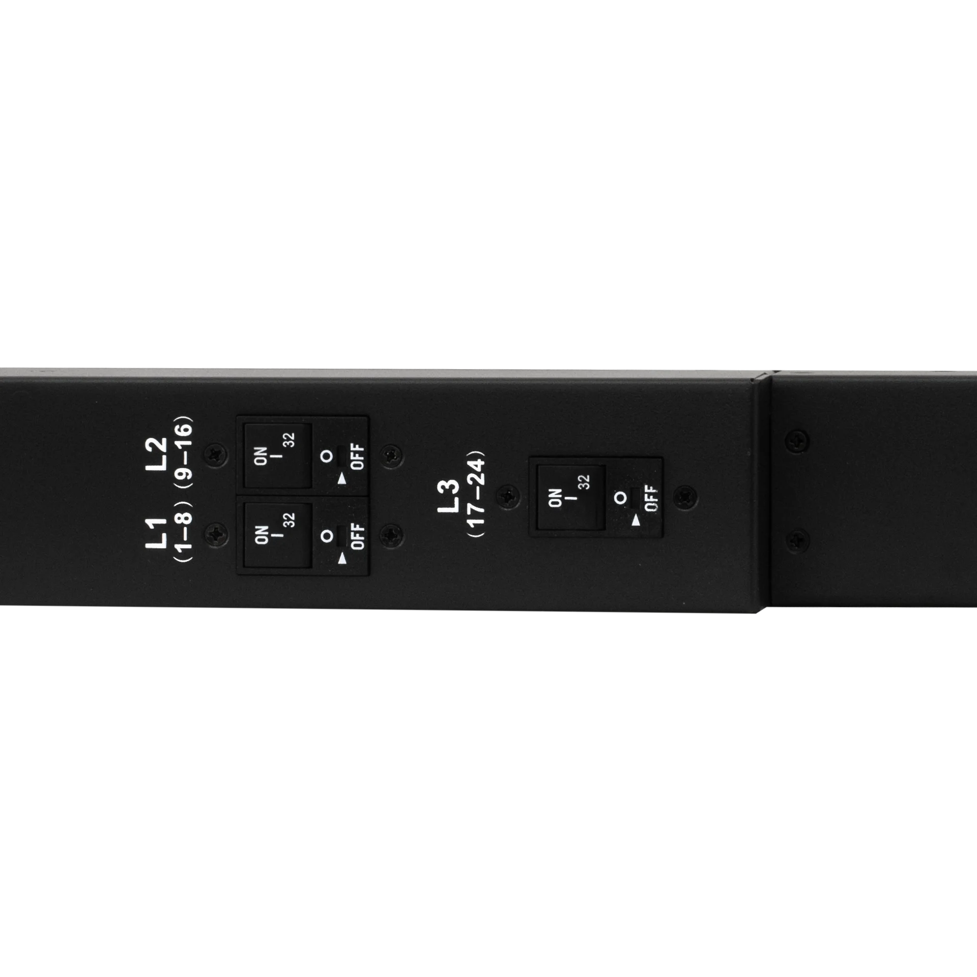 Блок розеток с функцией управления каждой розеткой серия PRO, 21xC13, 3xC19, вход IEC60309 3*32A (3P+N+PE)