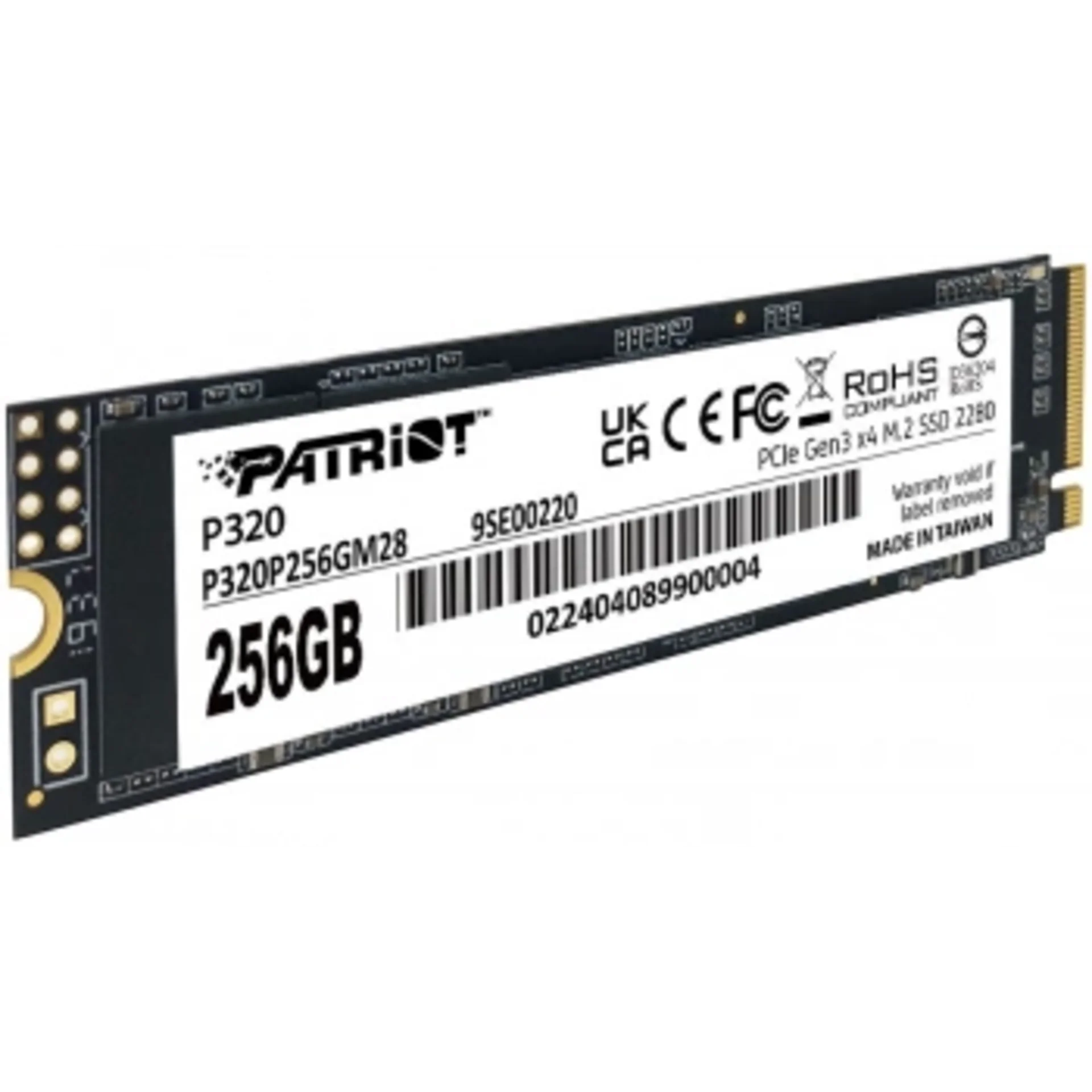 Накопитель SSD Patriot PCIe 3.0 x4 256GB P320P256GM28 P320 M.2 2280