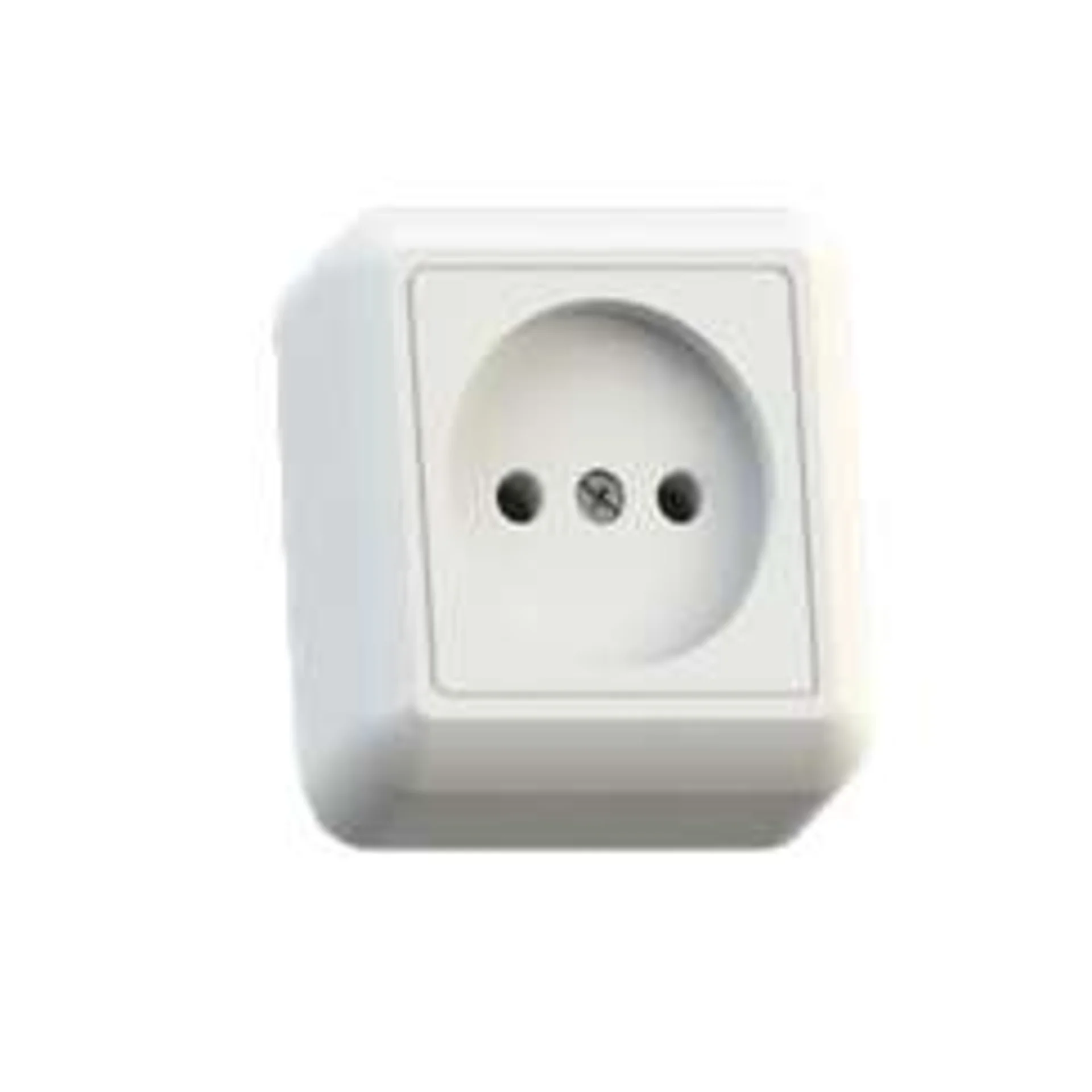 Розетка 1-м ОП Оптима РА10-375 10А IP20 без заземл. с монтаж. пластиной бел. Кунцево 8006