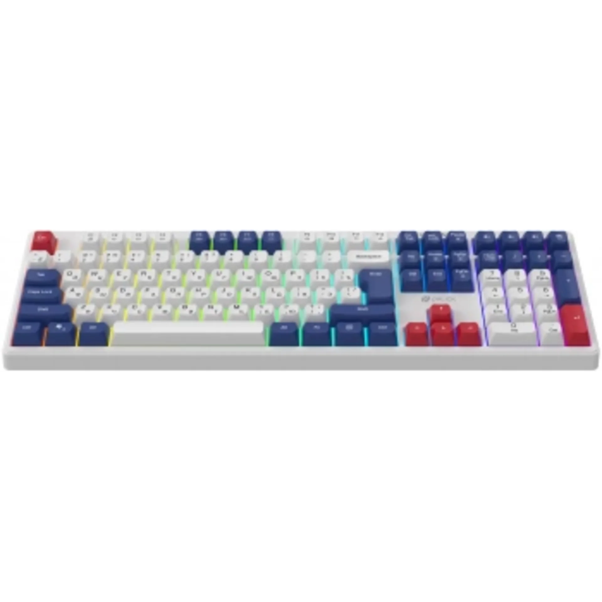 Клавиатура Оклик 725G белый/красный USB Multimedia for gamer LED (2070294) кабель 1.8м