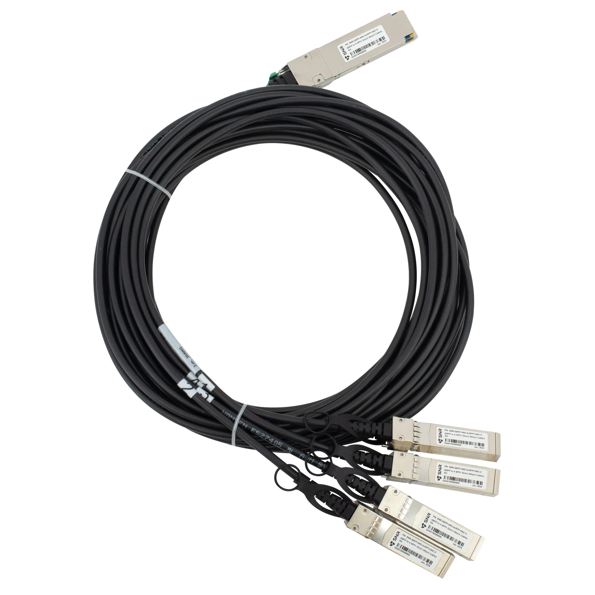 Модуль 40G QSFP-40G->4xSFP+ DAC, дальность до 3м