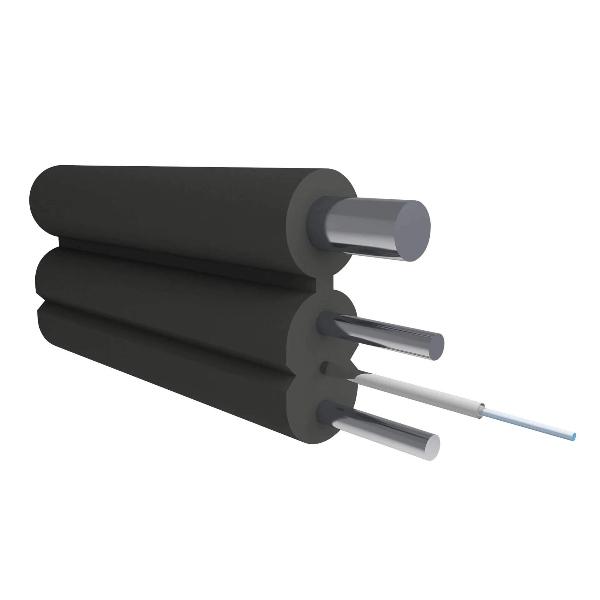 Кабель оптический B-OptiX, с дополнительным несущим элементом (проволока 1.0 мм), 1 волокно