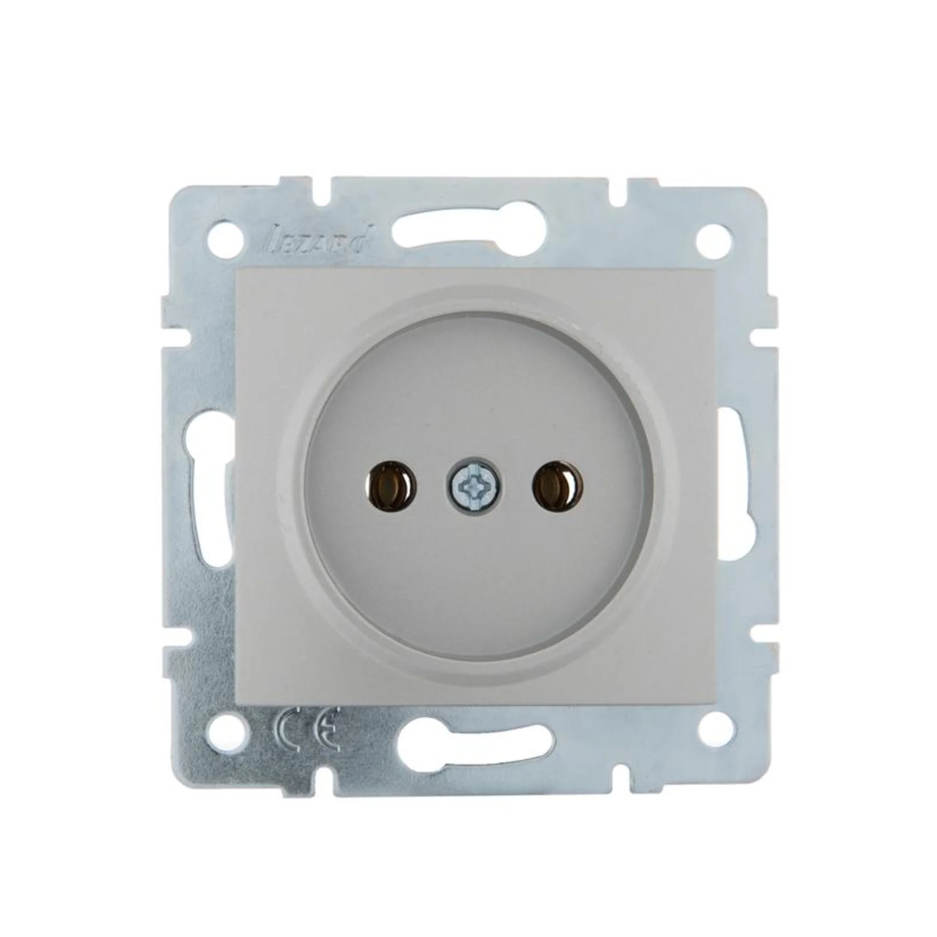 Розетка 1-м СП Karina 16А IP20 без заземл. термопласт механизм матов. серебр. LEZARD 707-4388-121B
