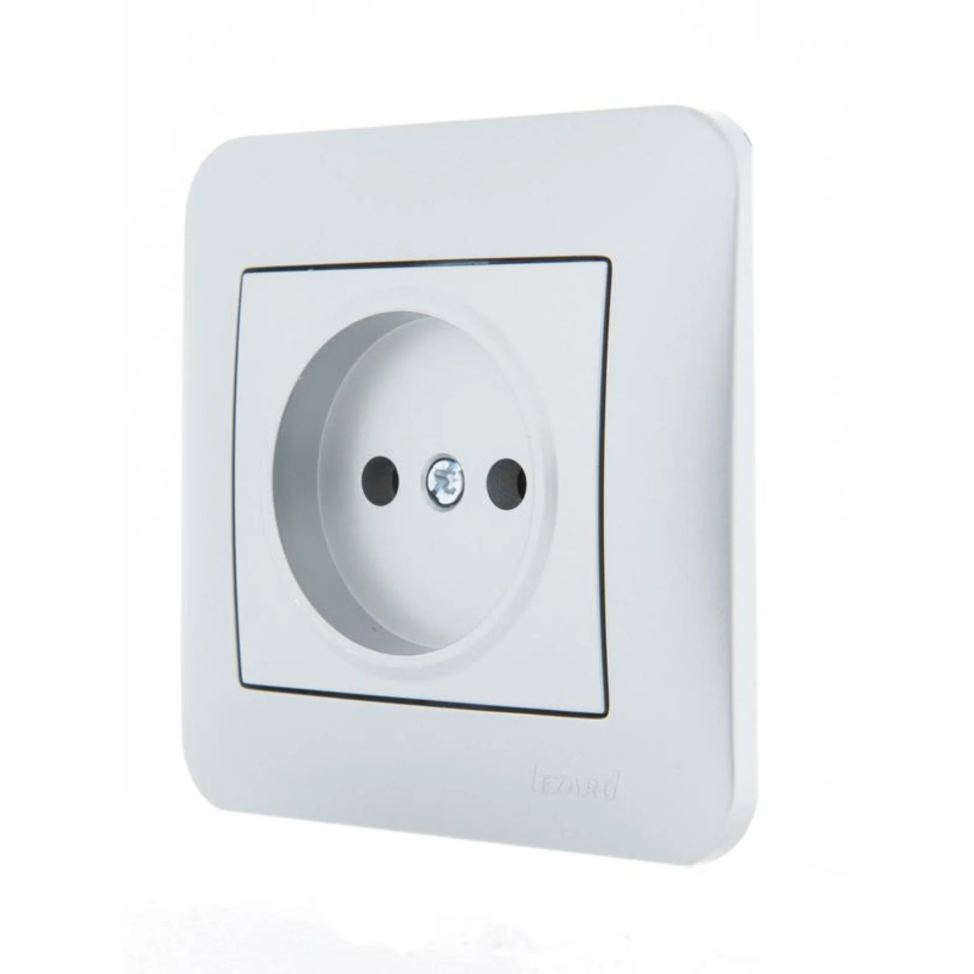 Розетка 1-м СП Karina 16А IP20 без заземл. термопласт механизм матов. серебр. LEZARD 707-4388-121B