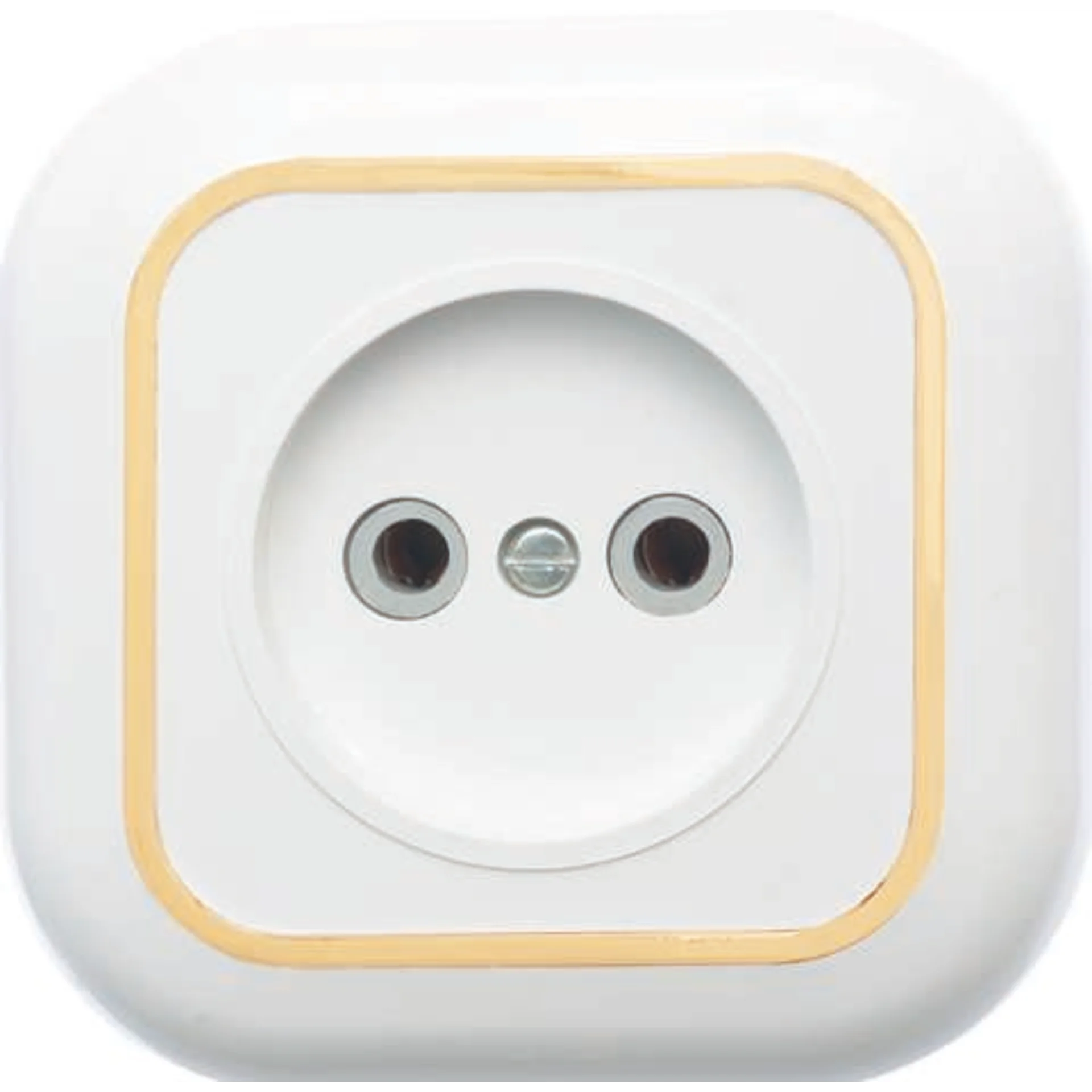 Розетка 1-м СП Валентина РС10-153 10А IP20 бел./зол. Кунцево 7652