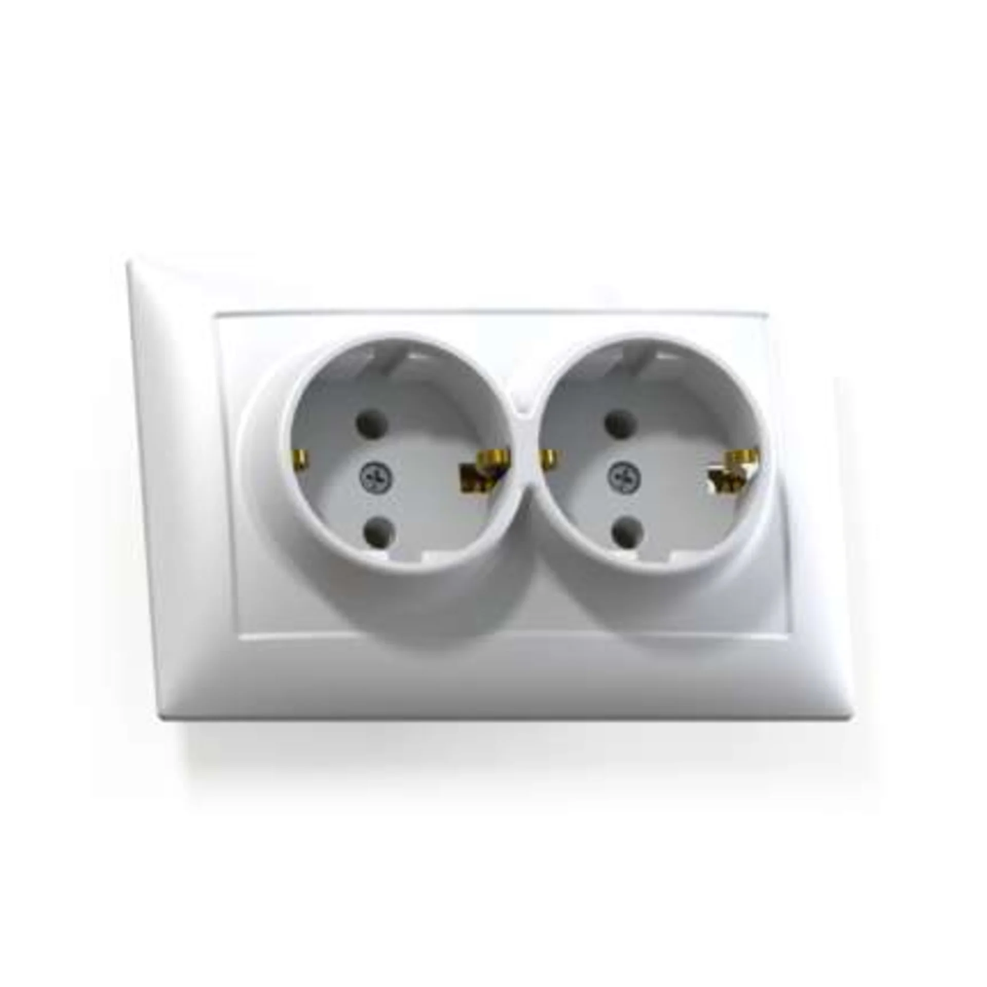 Розетка 2-м СП Селена РС16-372 16А IP20 с заземл. бел. Кунцево 8116