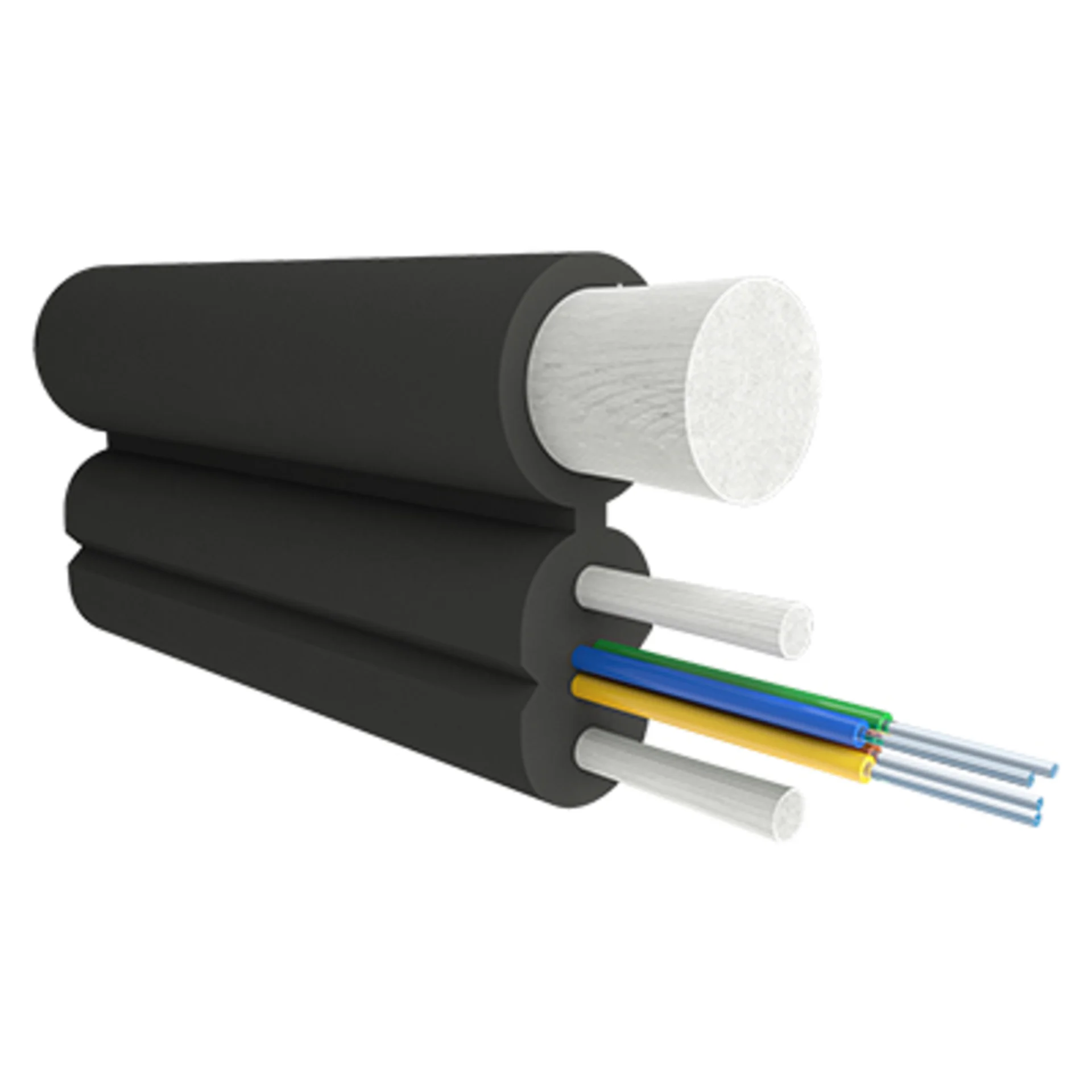 Кабель оптический Alpha Mile Flex FTTx, с дополнительным несущим элементом (FRP 1.8 мм), 04 волокна